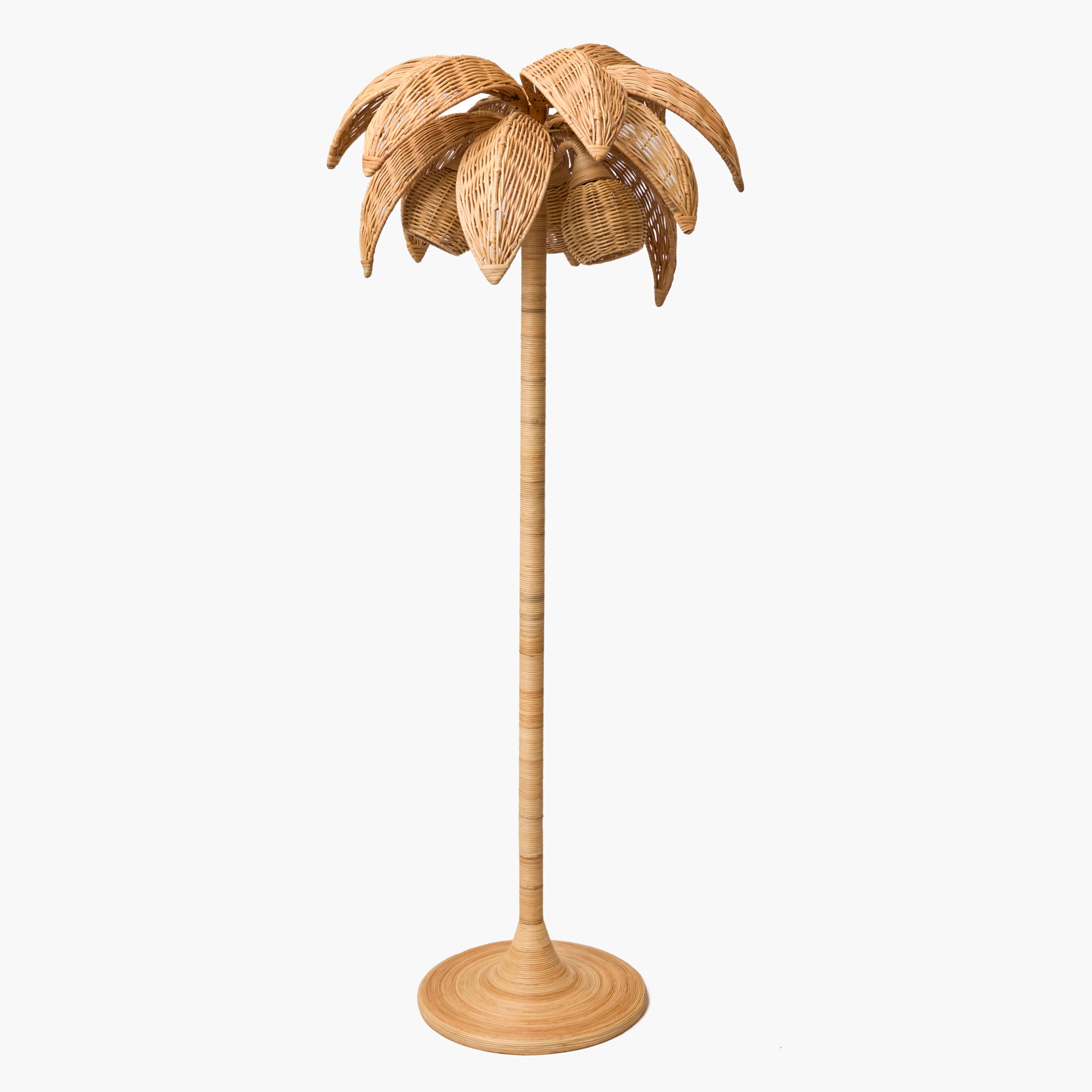 Rattan Palm Tree Floor Lamp