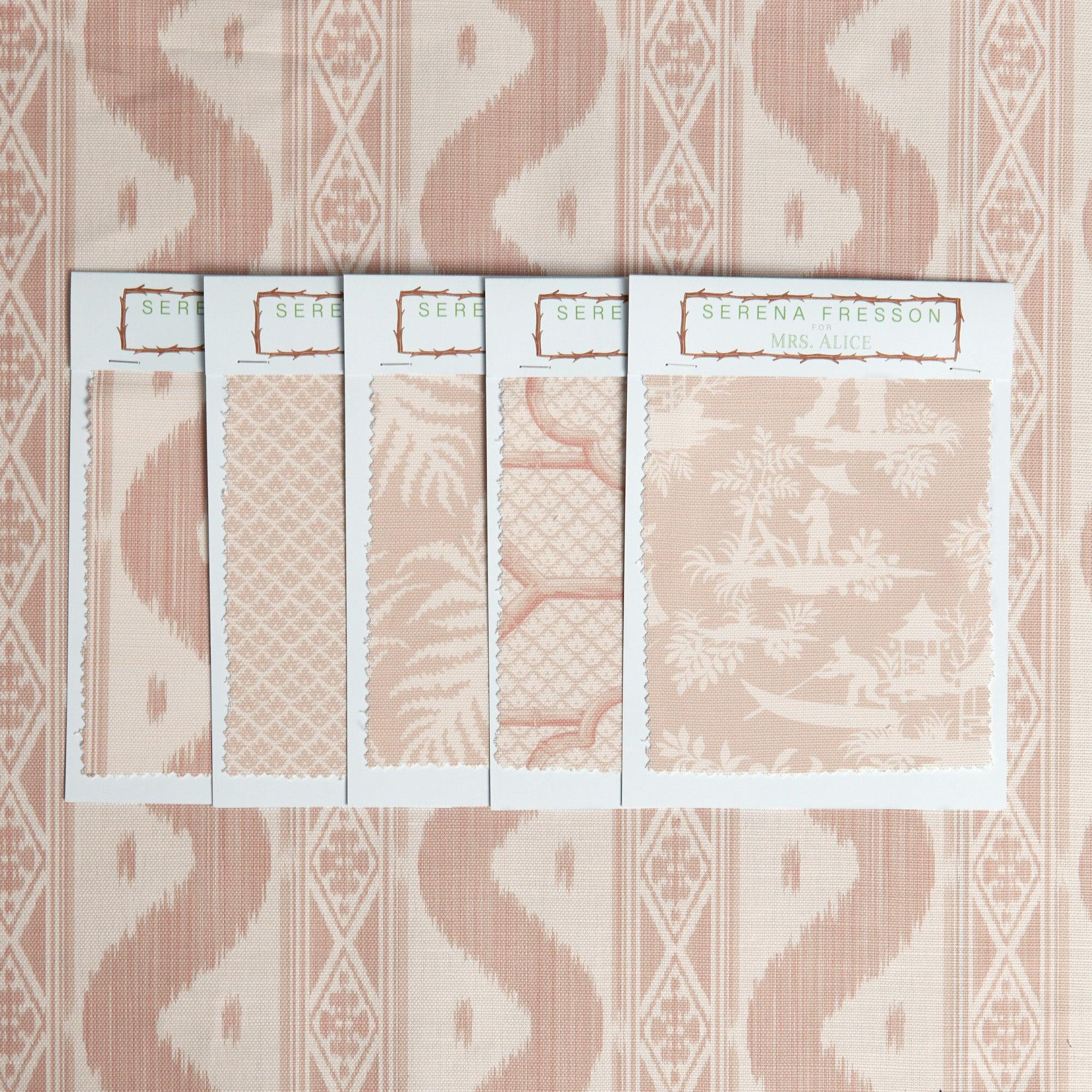 Pink Ikat Stripe Fabric - Mrs. Alice