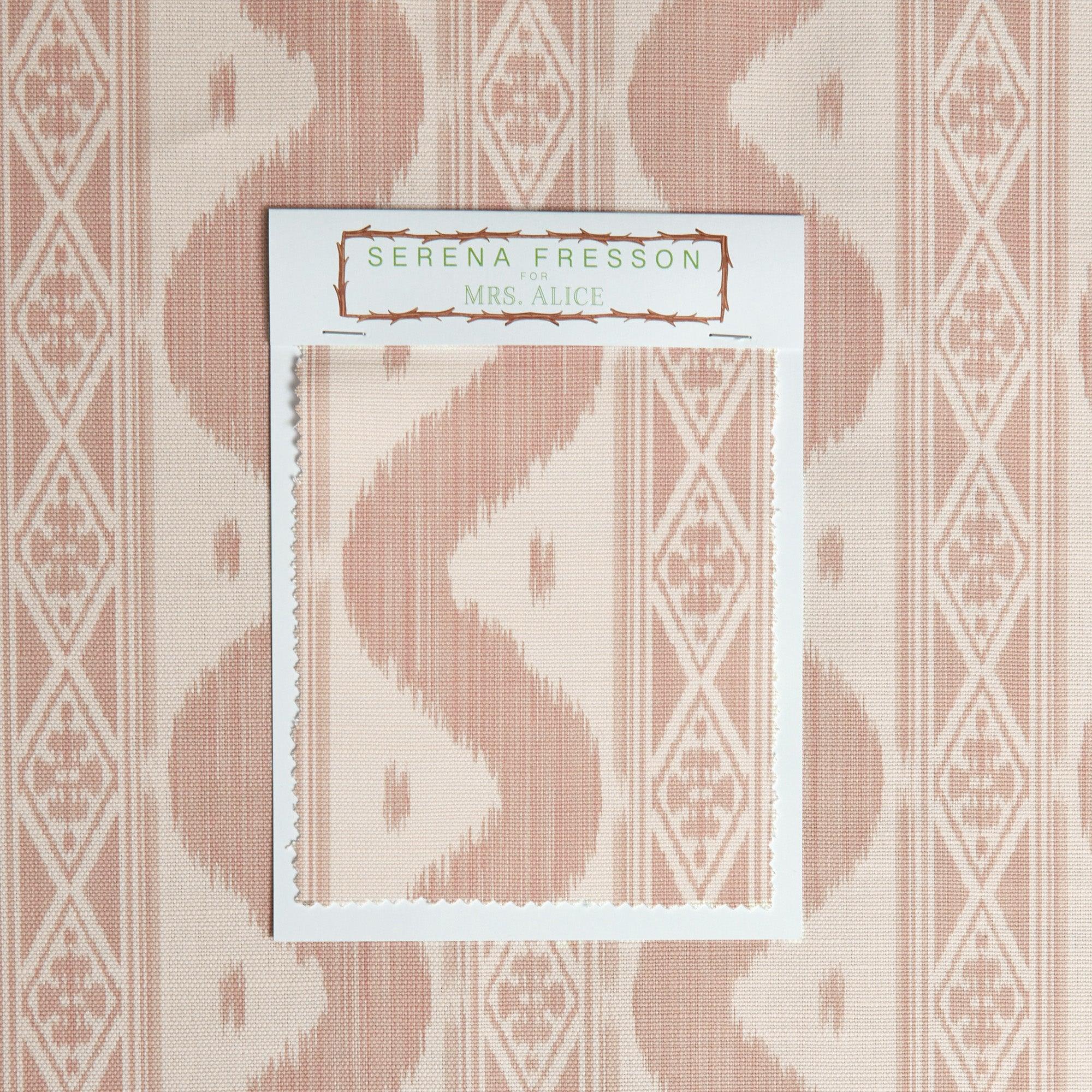 Pink Ikat Stripe Fabric - Mrs. Alice