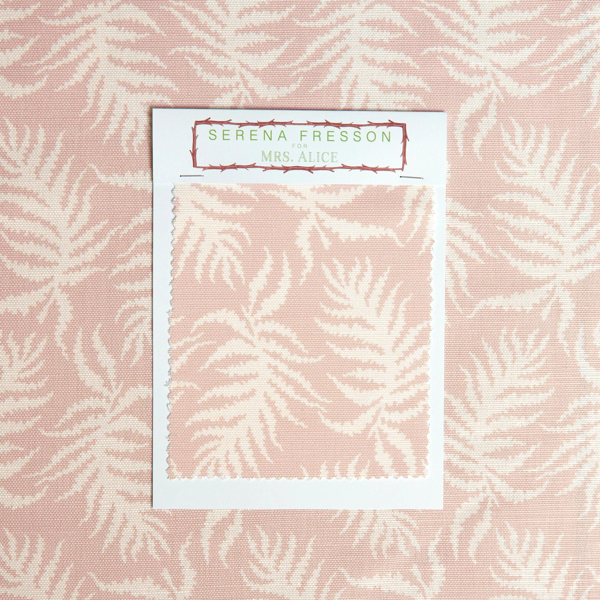 Pink Trailing Ferns Fabric - Mrs. Alice
