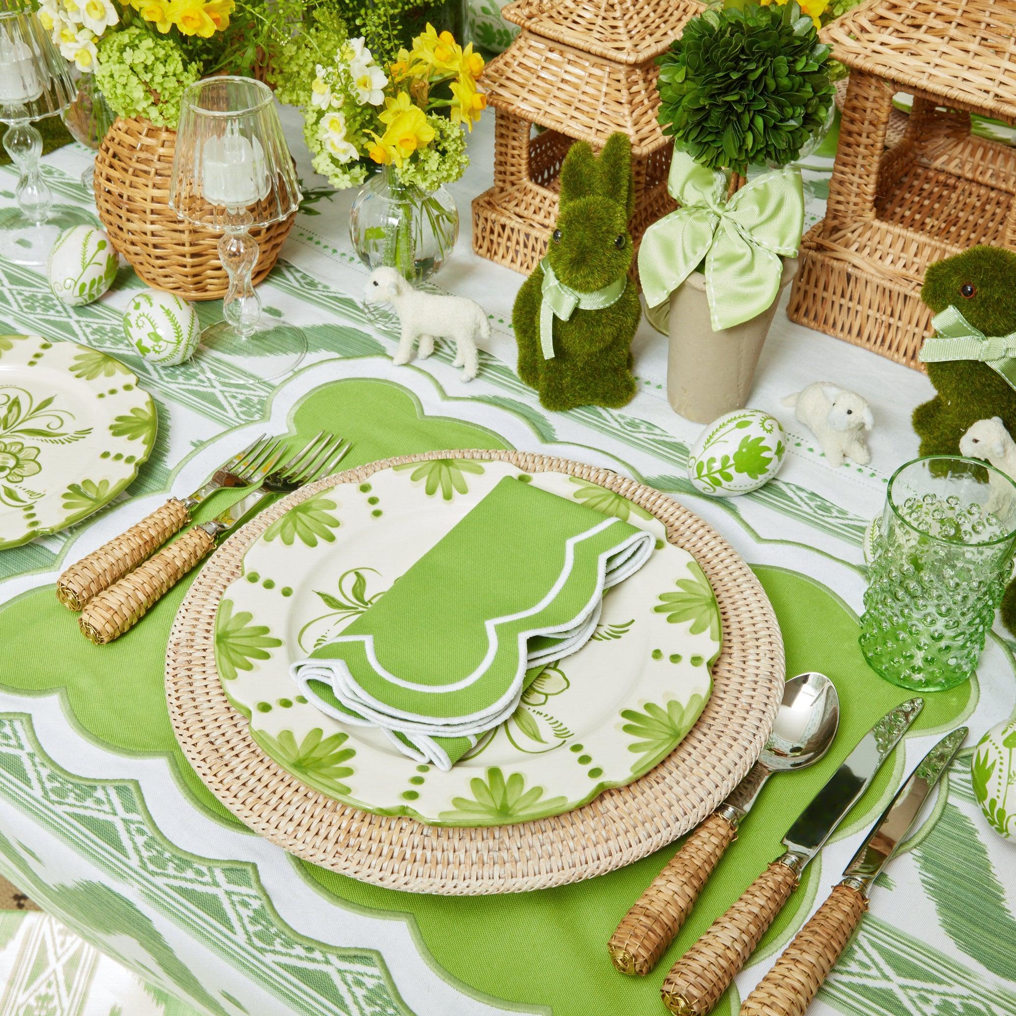 Potted Boxwood Ball with Green Bow (Pair) - Mrs. Alice