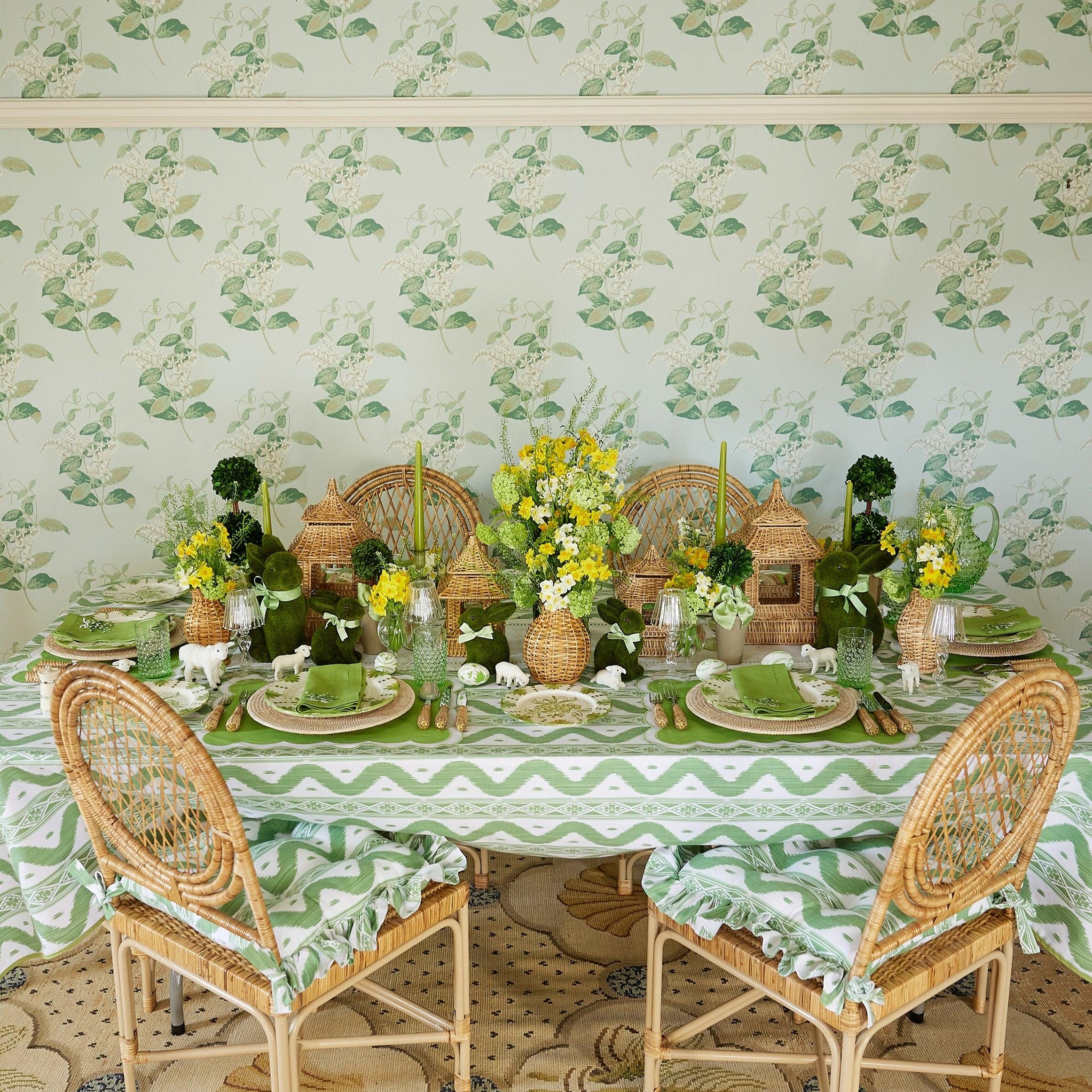 Potted Boxwood Ball with Green Bow (Pair) - Mrs. Alice