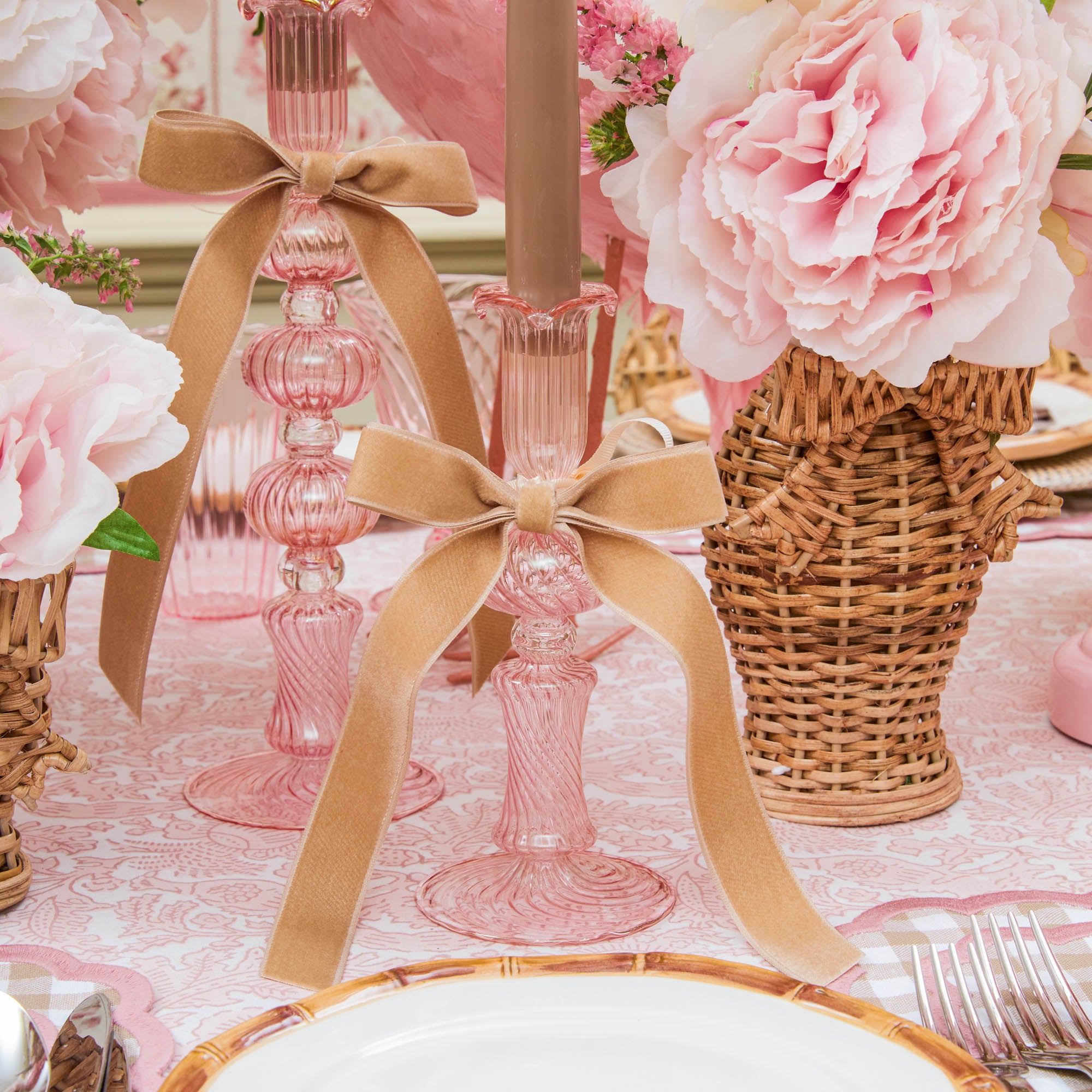 Oat Velvet Bow (Set of 4) - 20cm