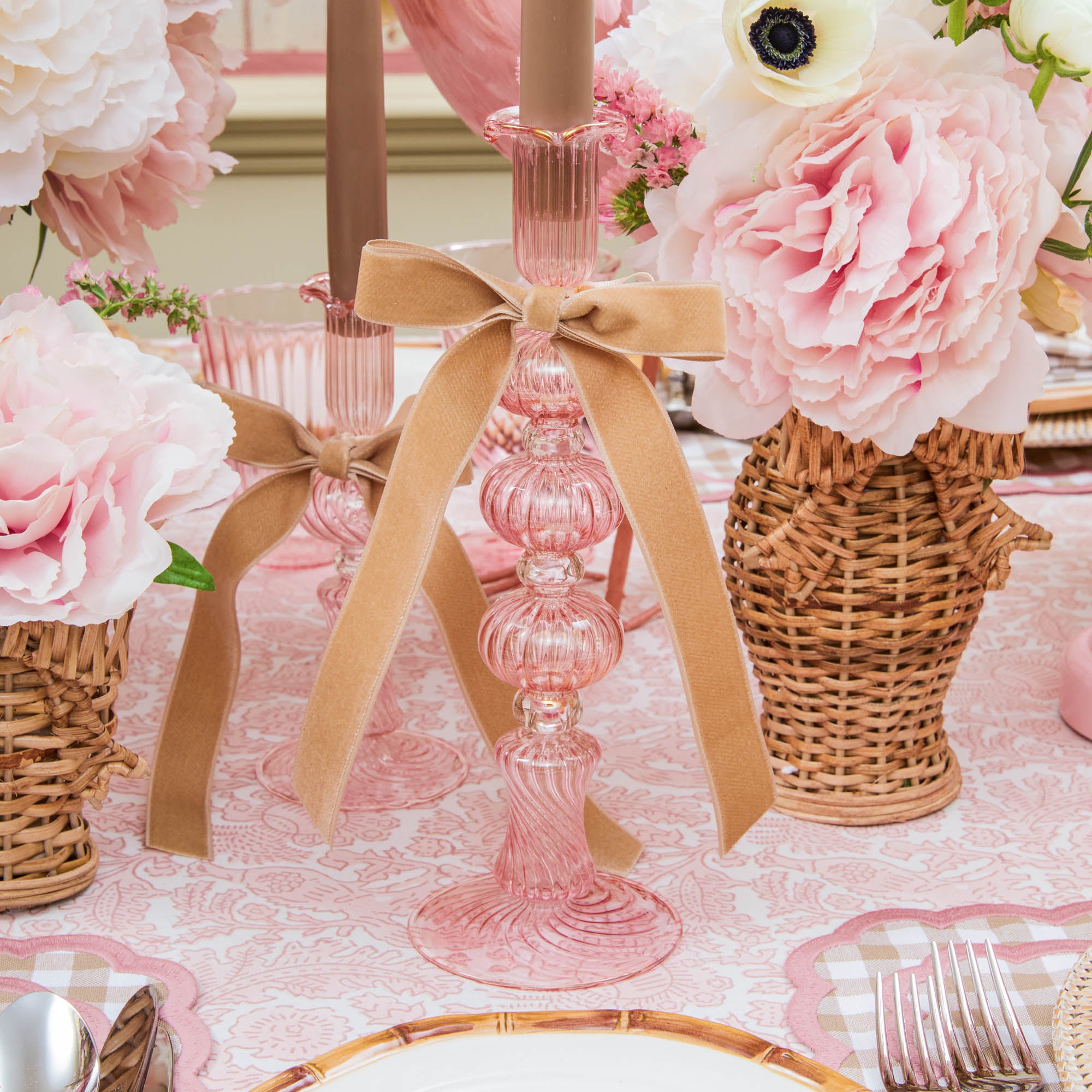 Oat Velvet Bow (Set of 4) - 20cm