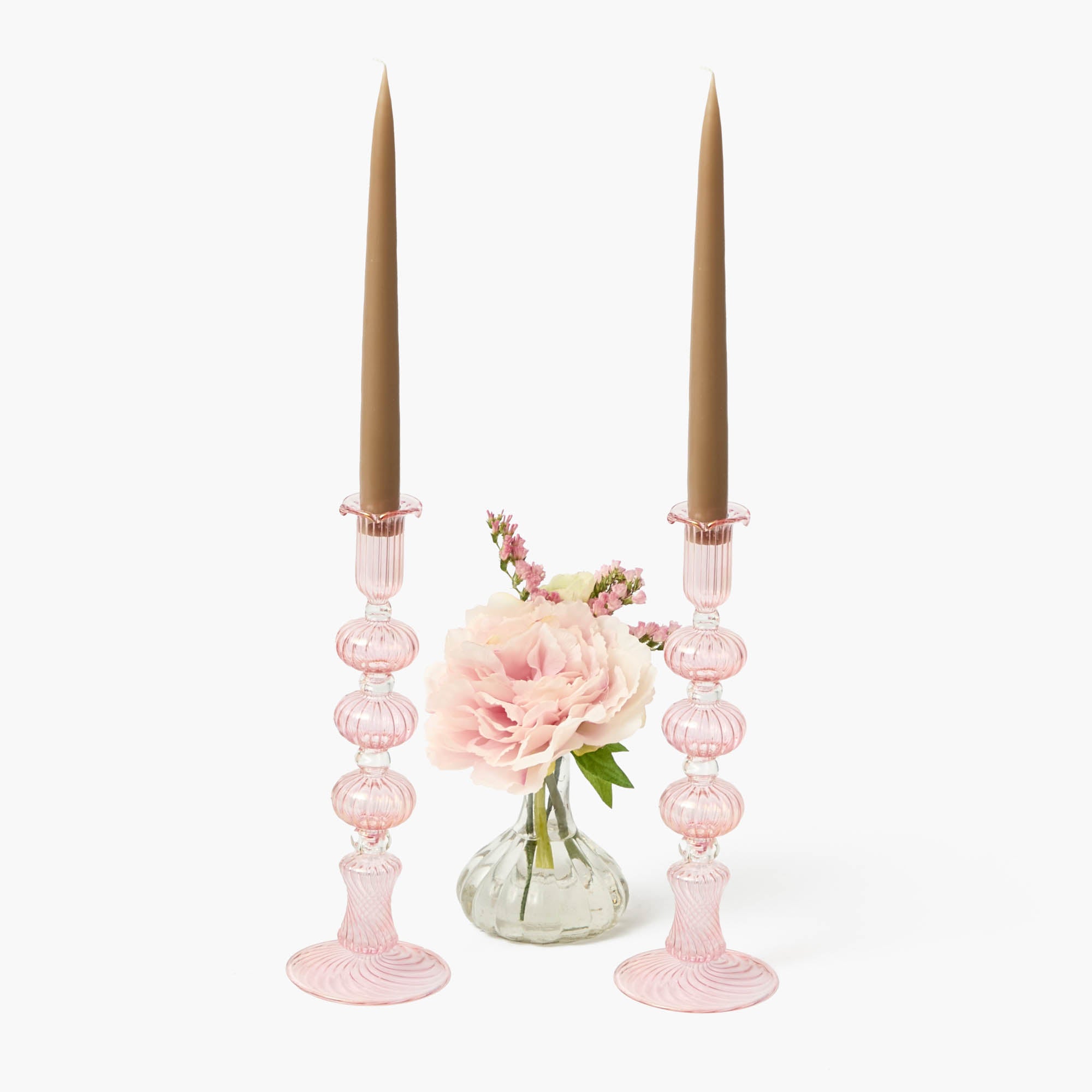 Gisele Pink Candle Holder (Pair)