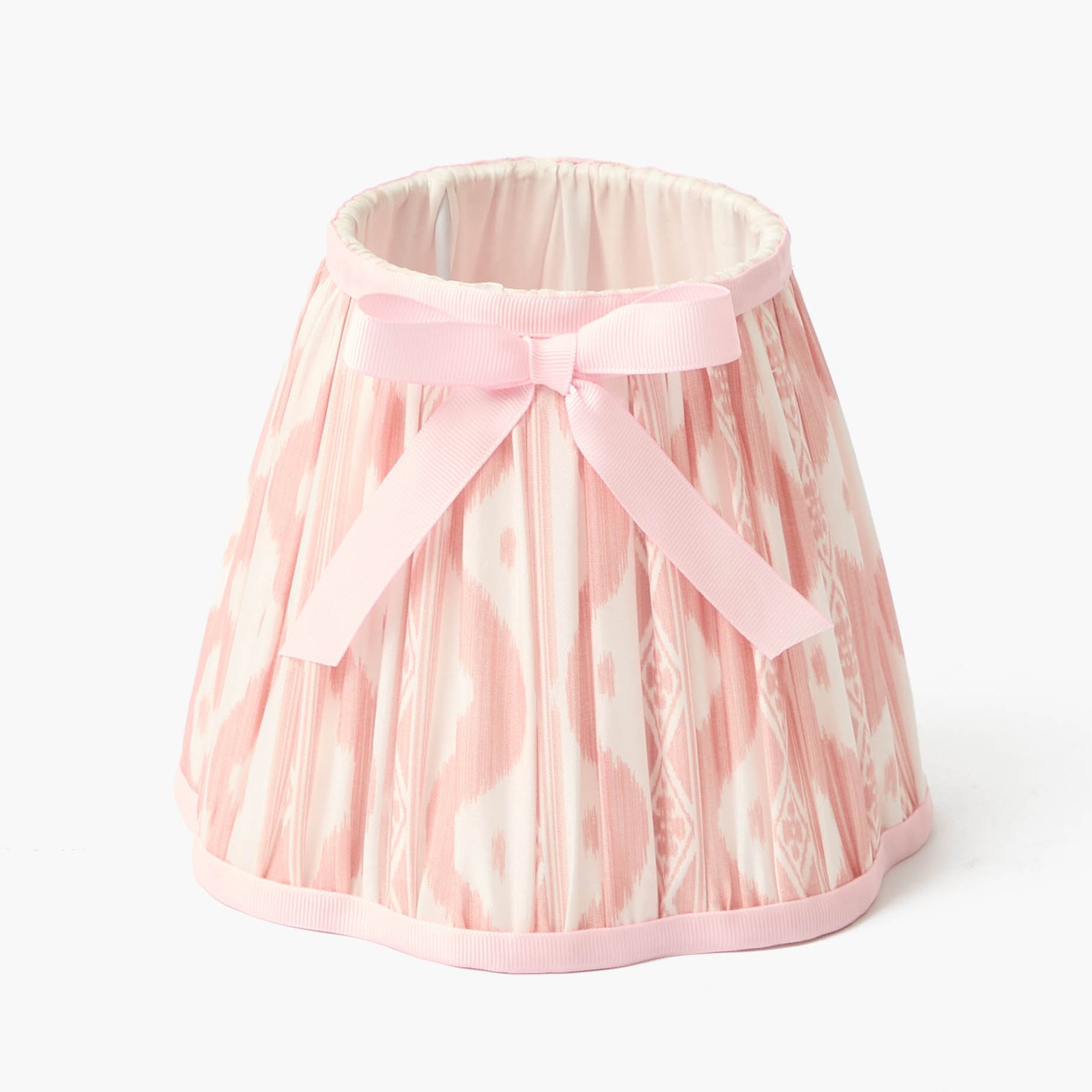 Edie Tall Rechargeable Lamp with Pink Ikat Bow Shade (18cm)