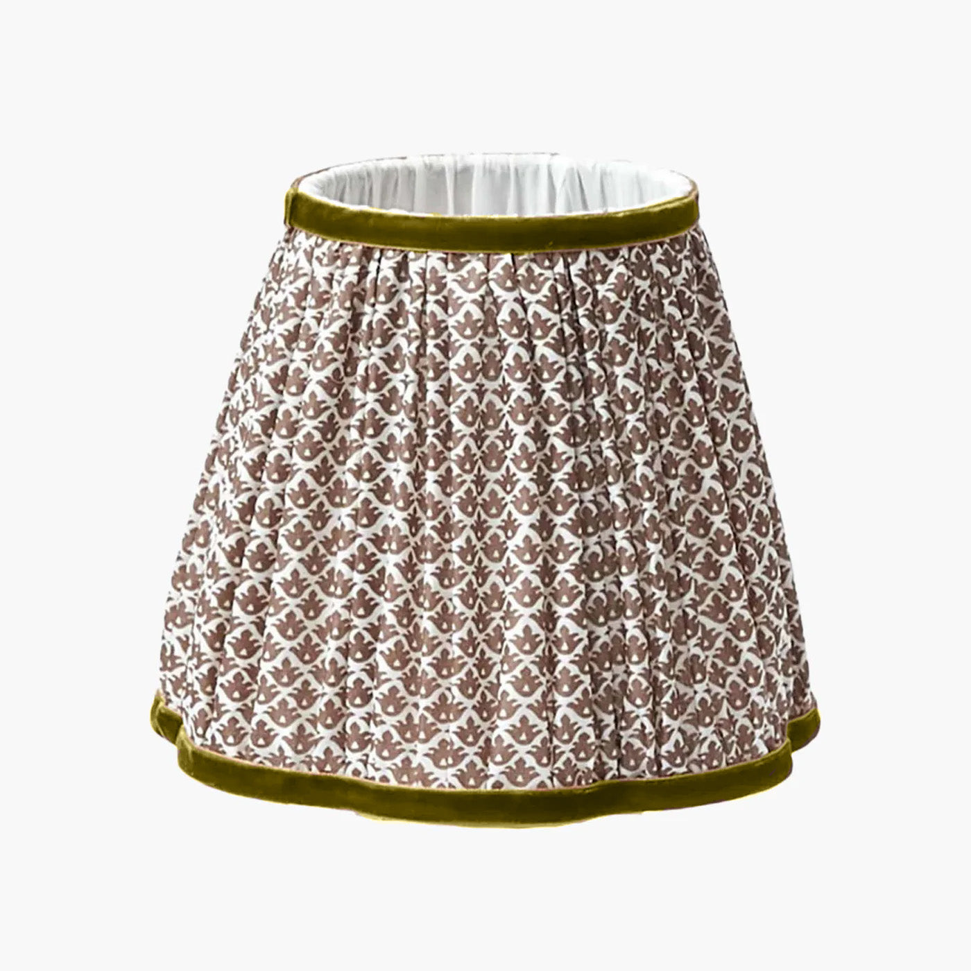 Chocolate & Olive Lotus Lampshade (18cm)
