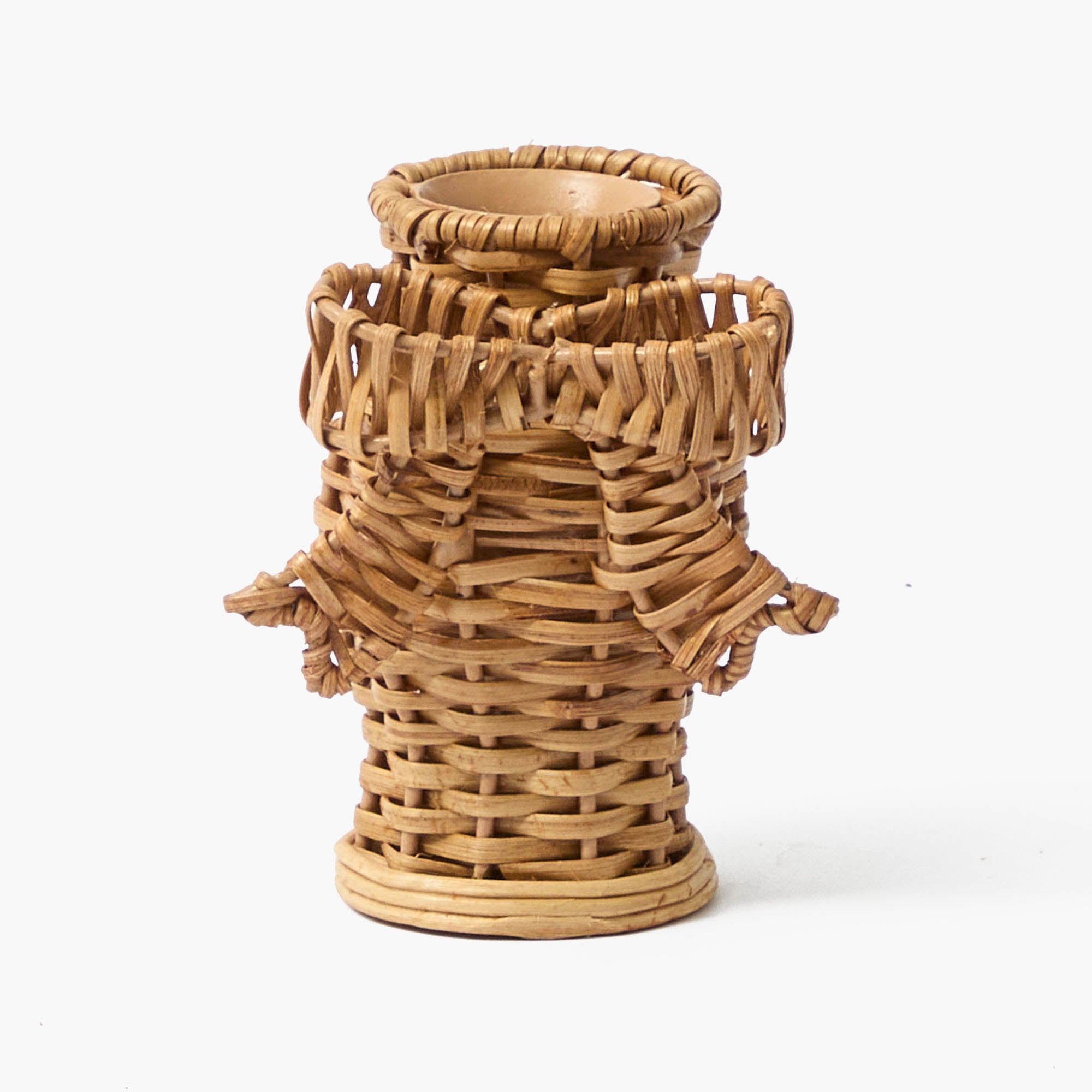 Mini Rattan Bow Vases (Set of 3)
