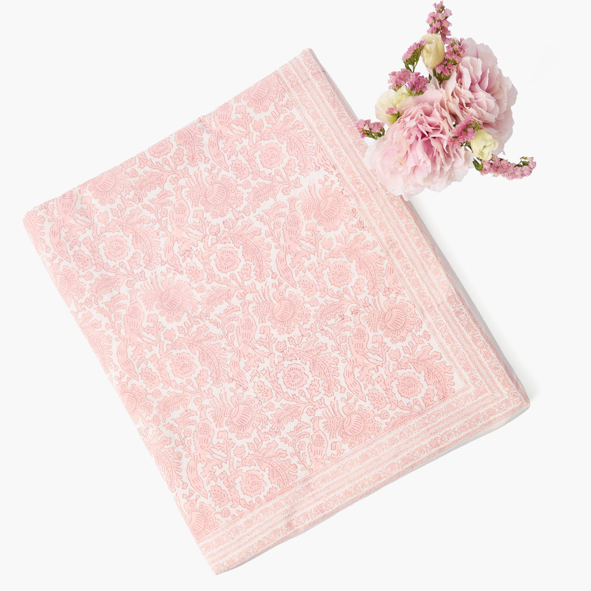 Petal Pink Pheasant Tablecloth