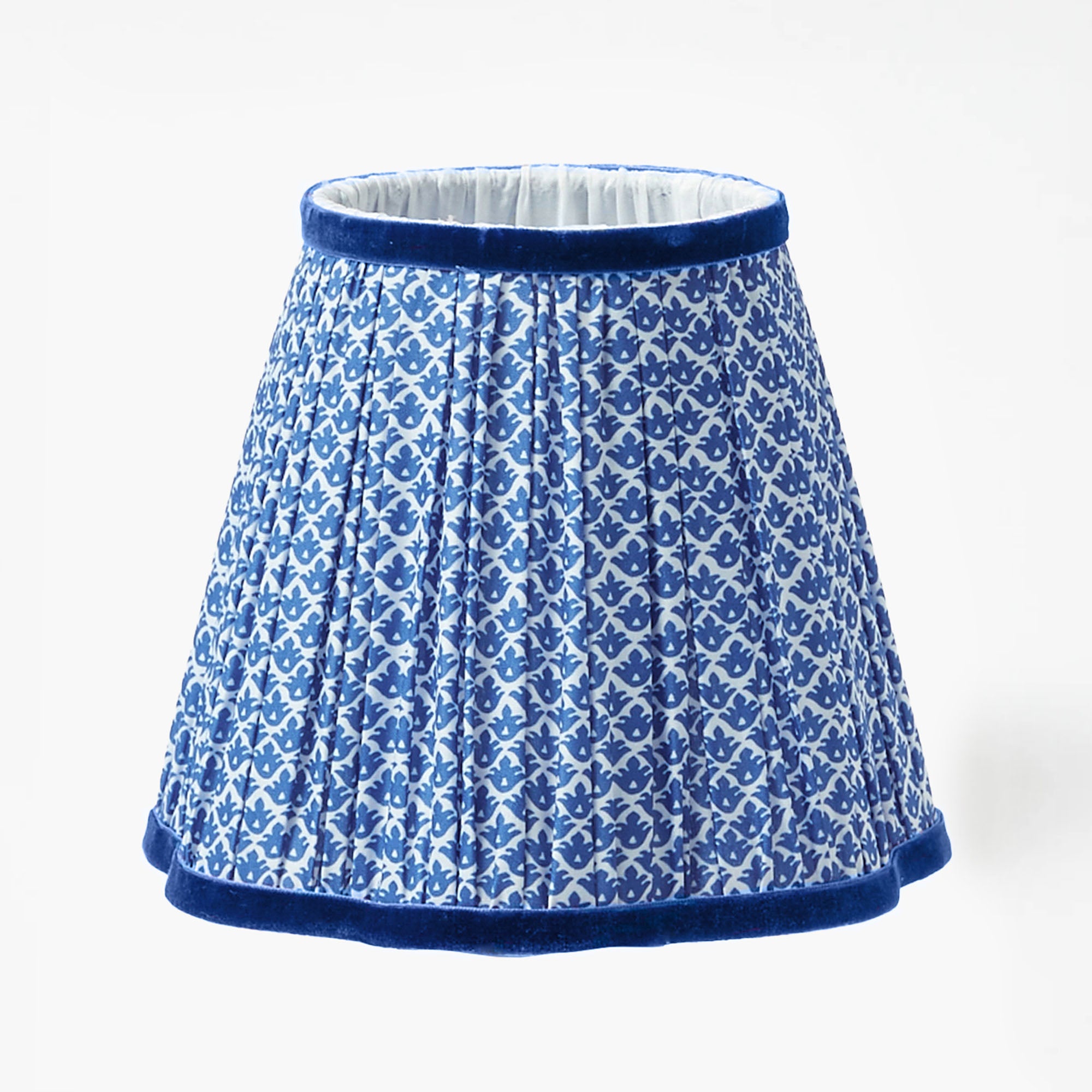 Cobalt Lotus Lampshade (18cm)