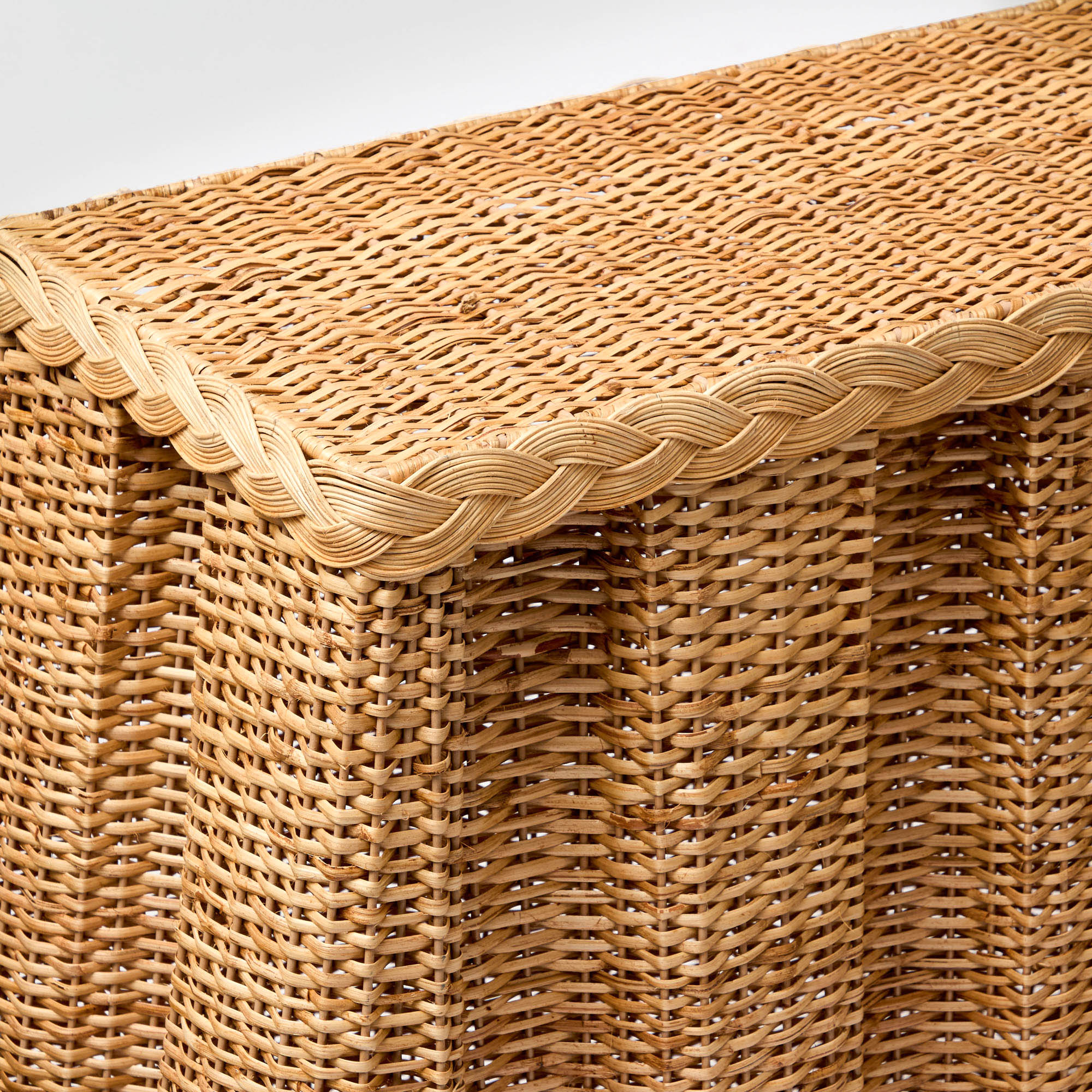 Bettina Box Pleated Rattan Console Table