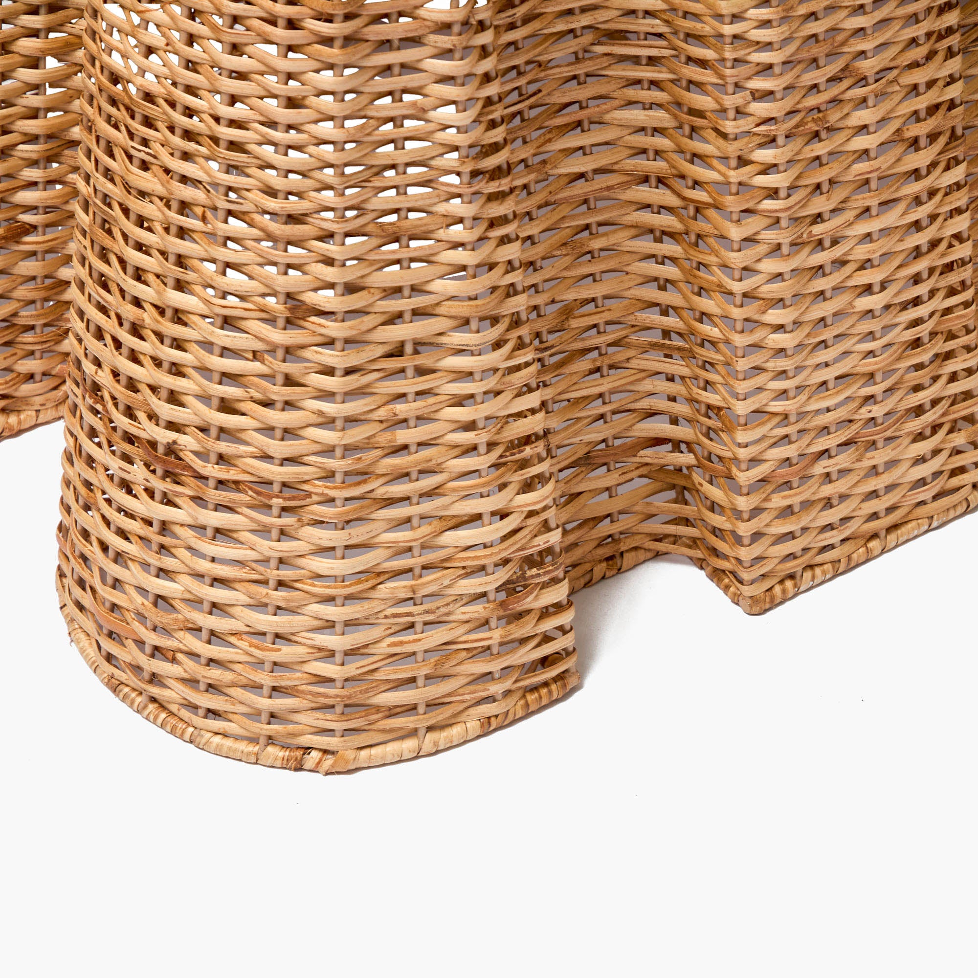 Bettina Box Pleated Rattan Console Table