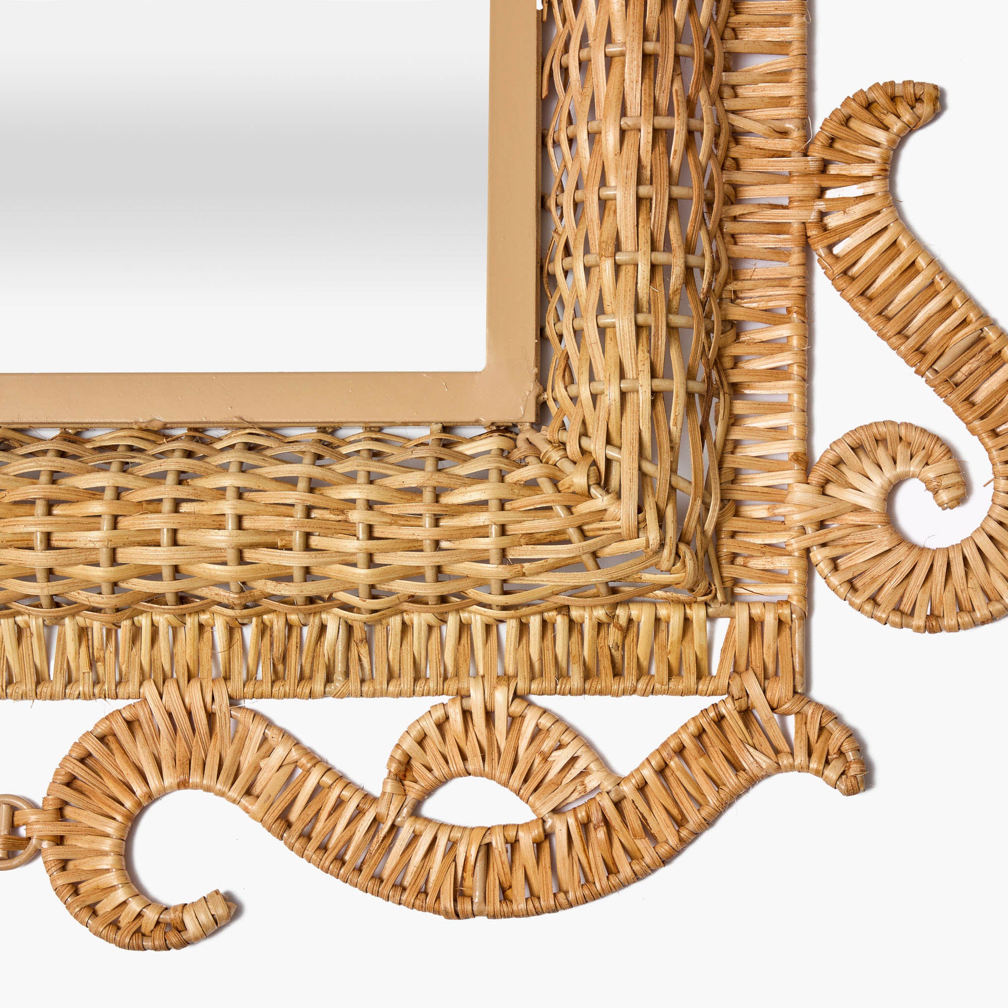 The Medium Grand Rattan Mirror