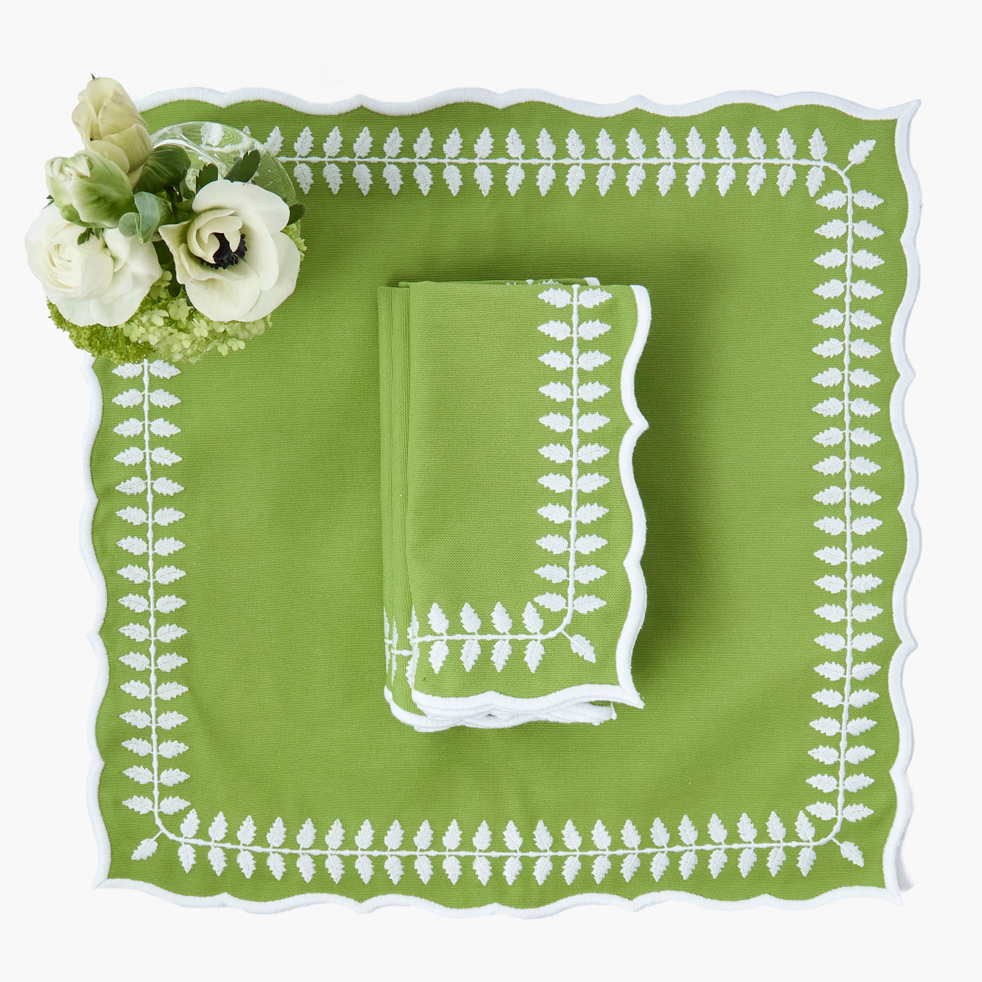 Green Laurel Napkins (Set of 4)