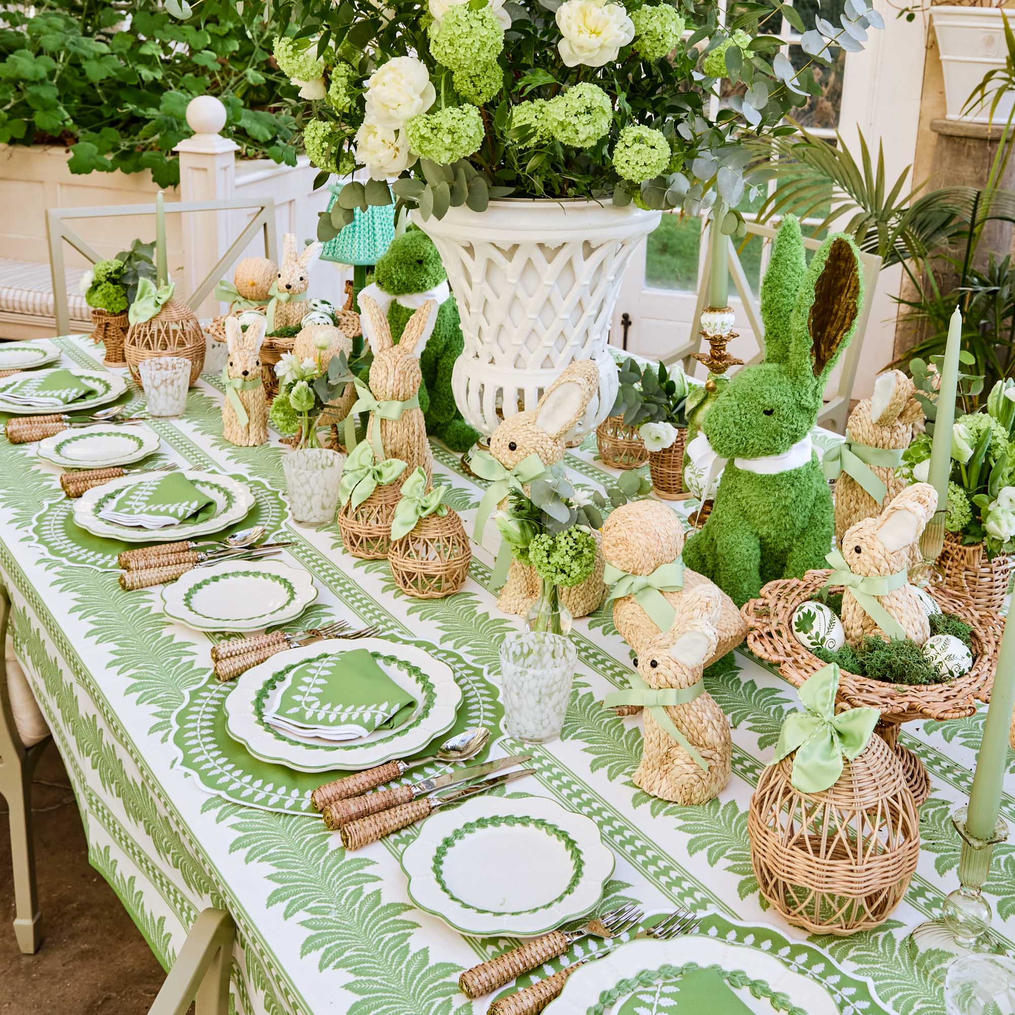 Raffia Rabbit Family