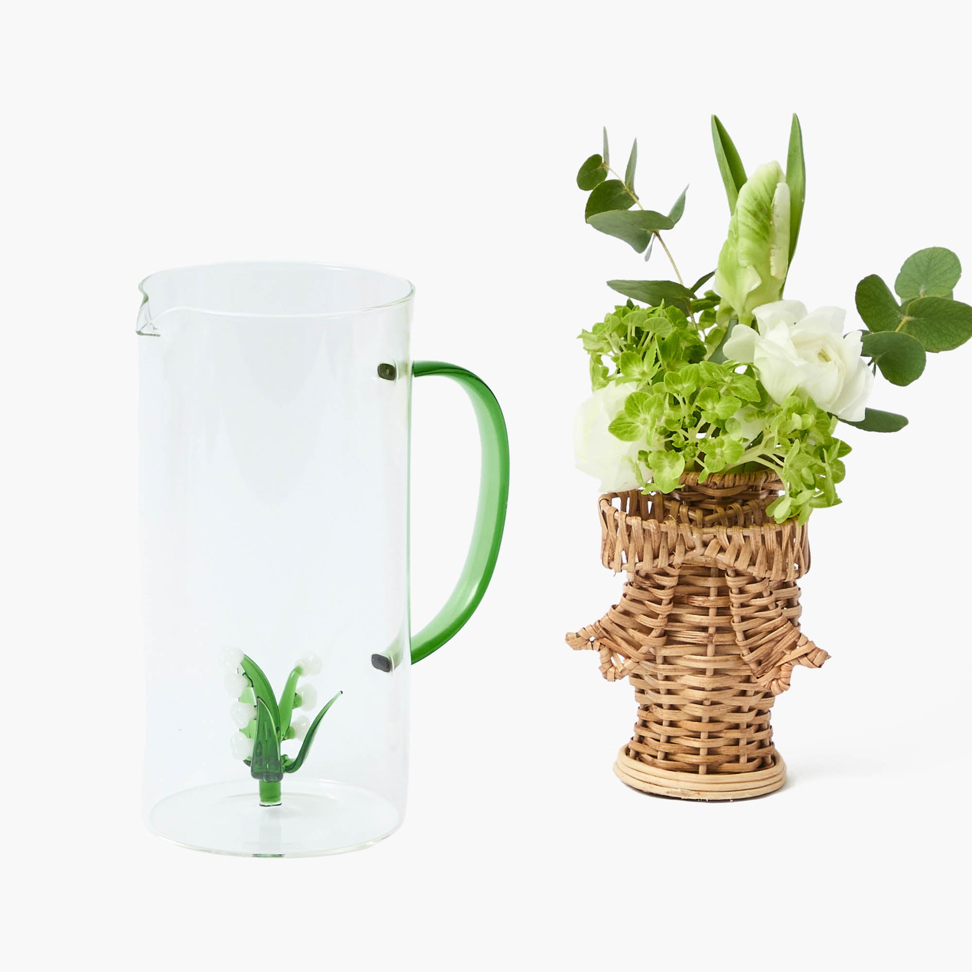 Lily of the Valley Glass Jug