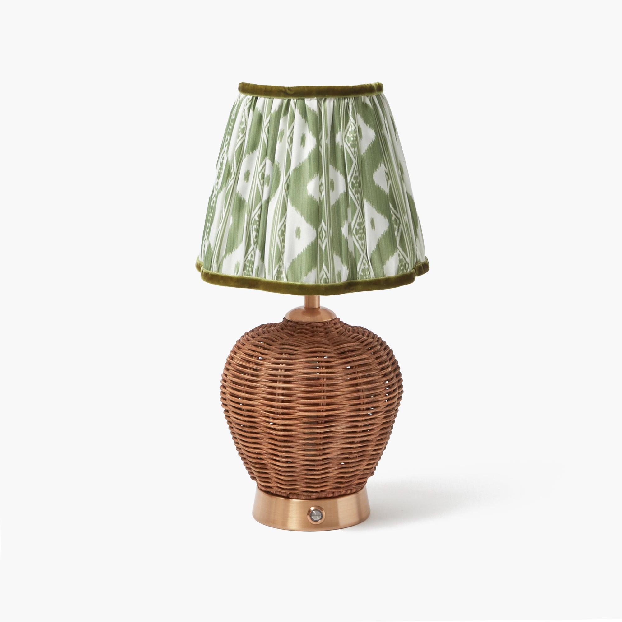 Olive Green Ikat Lampshade (18cm)