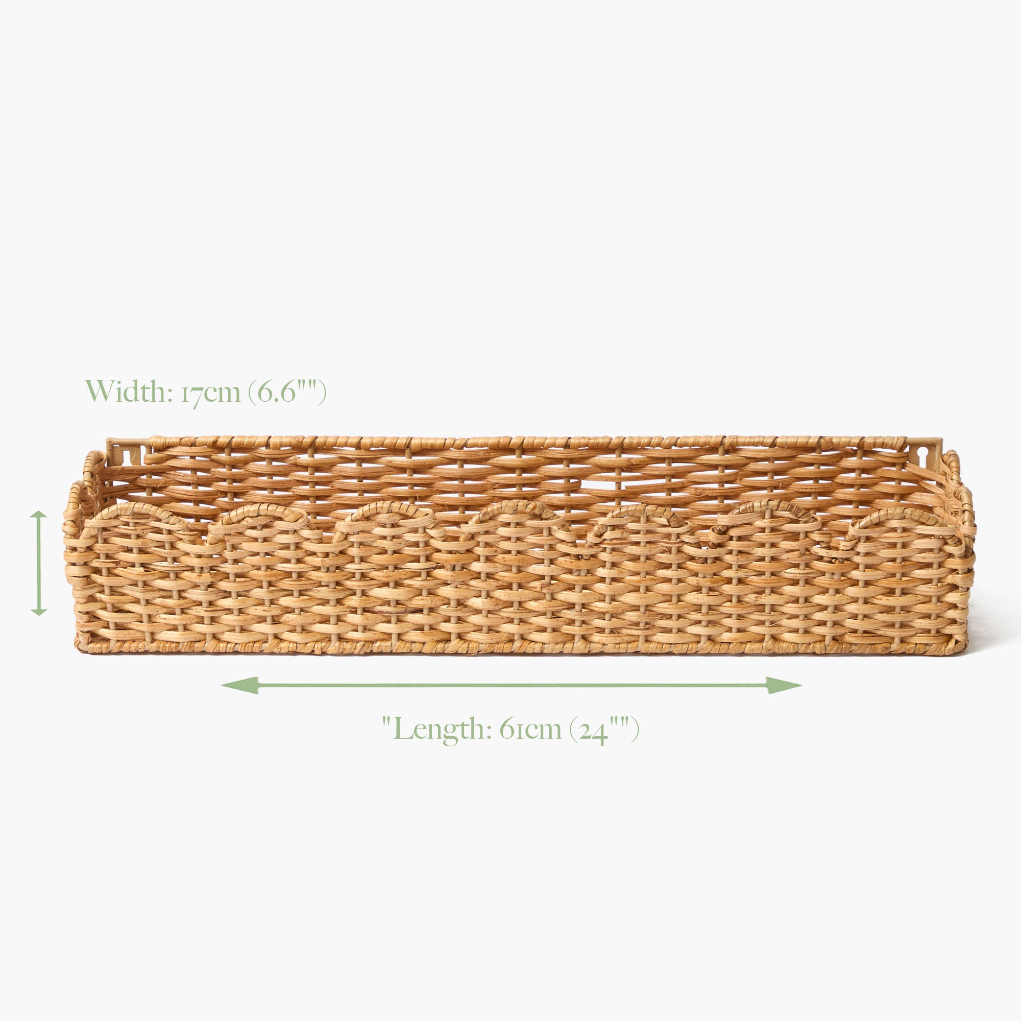 Scalloped Rattan Shelf