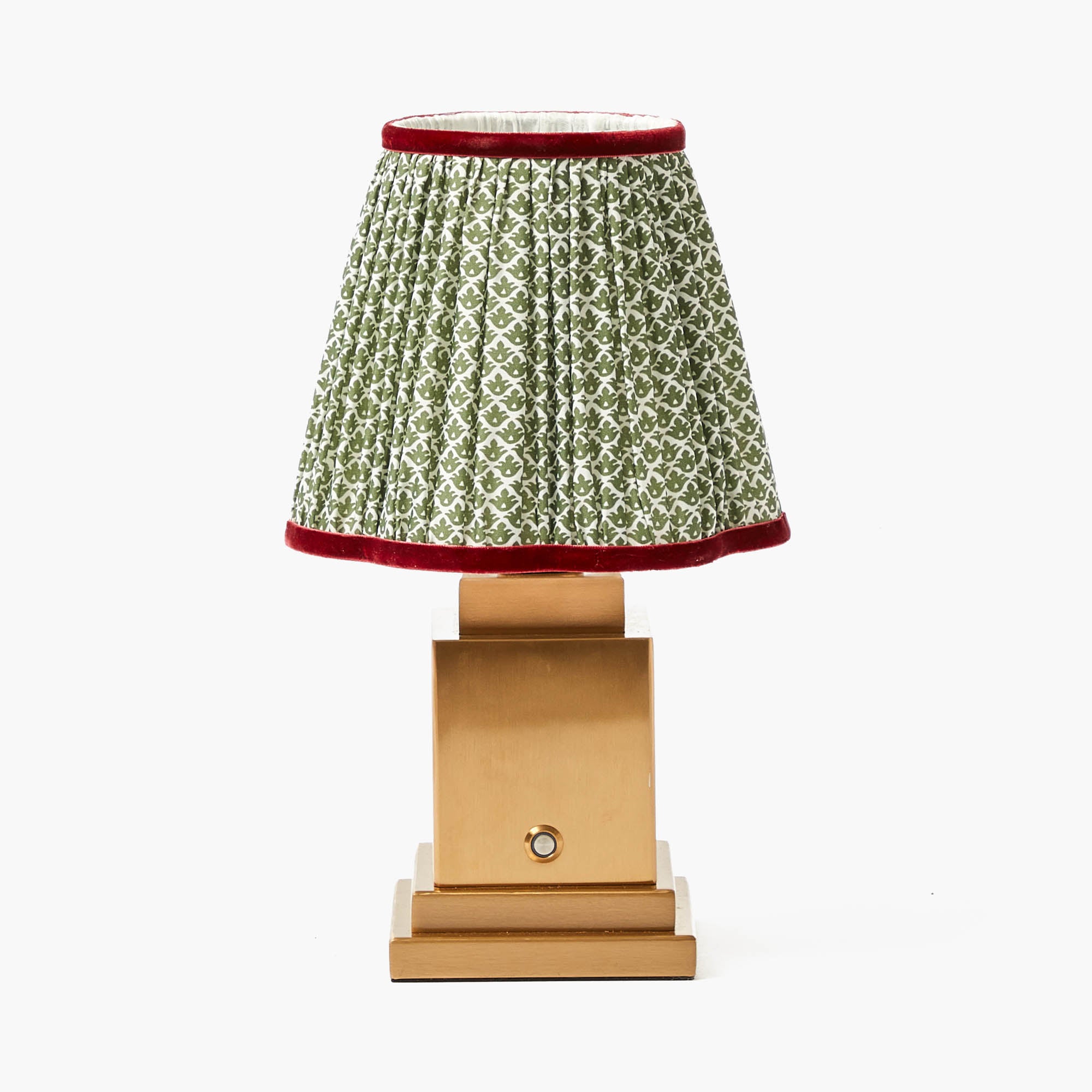 Olive & Red Lotus Lampshade (18cm)