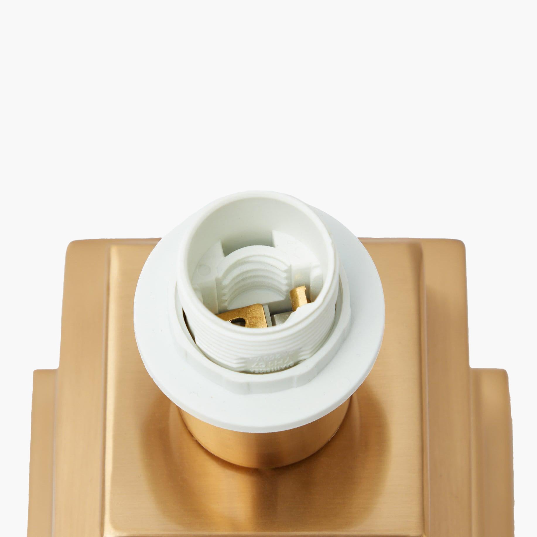 Square Rechargeable Lamp with Cream Shade (15cm)