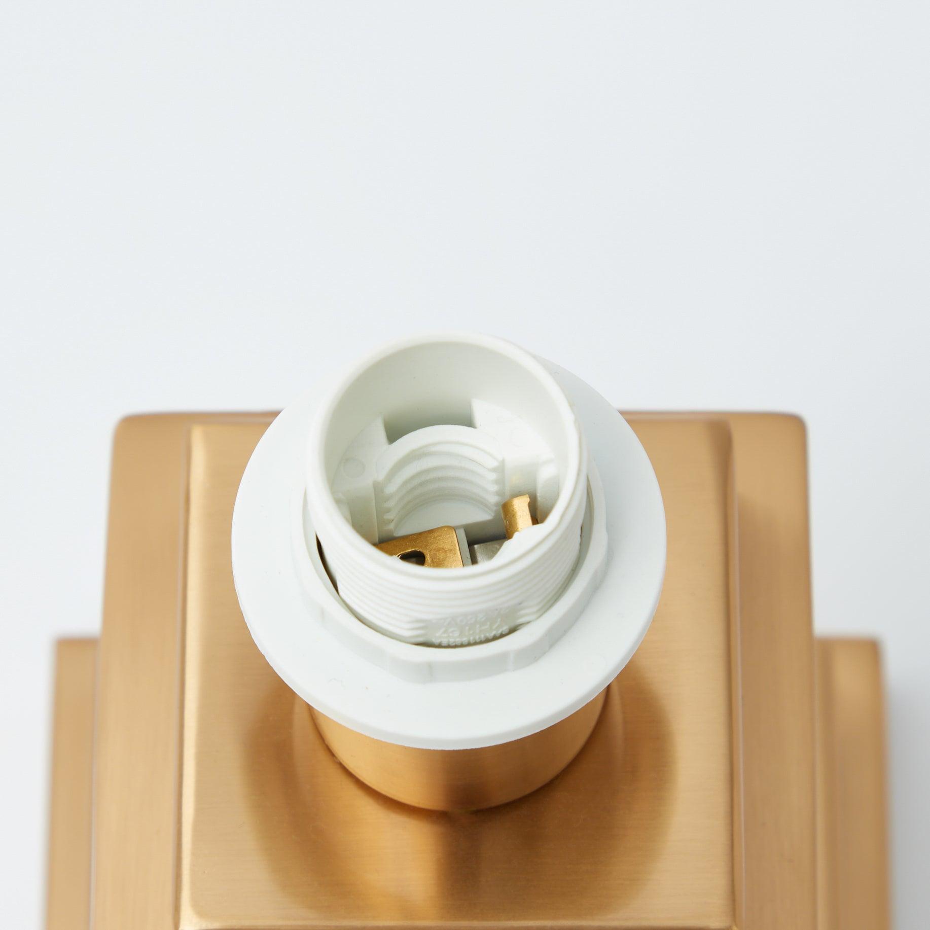 Square Rechargeable Lamp with Chocolate Lotus Shade (18cm)