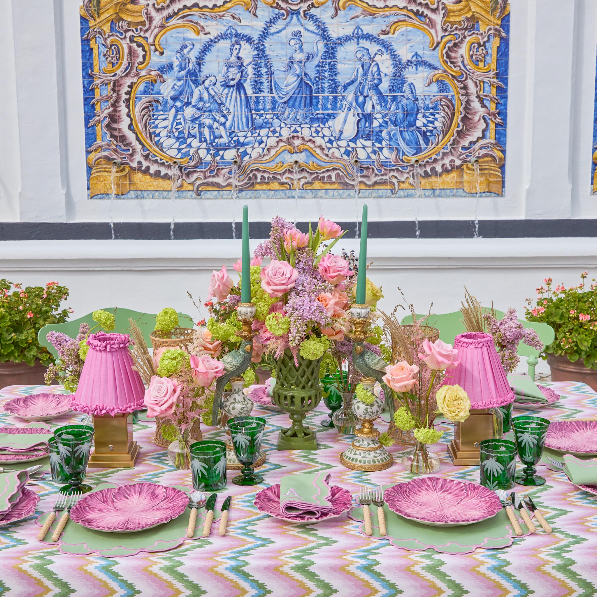 Pink Frilled Silk Lampshade (18cm)