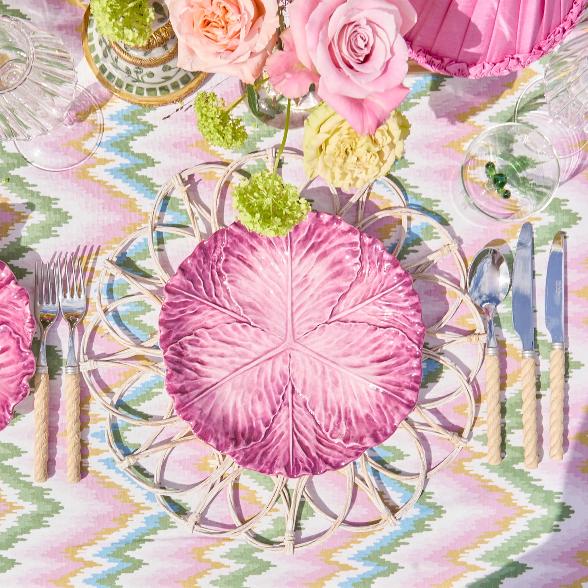 Serena Aubergine Cabbage Dinner Plates (Set of 4)