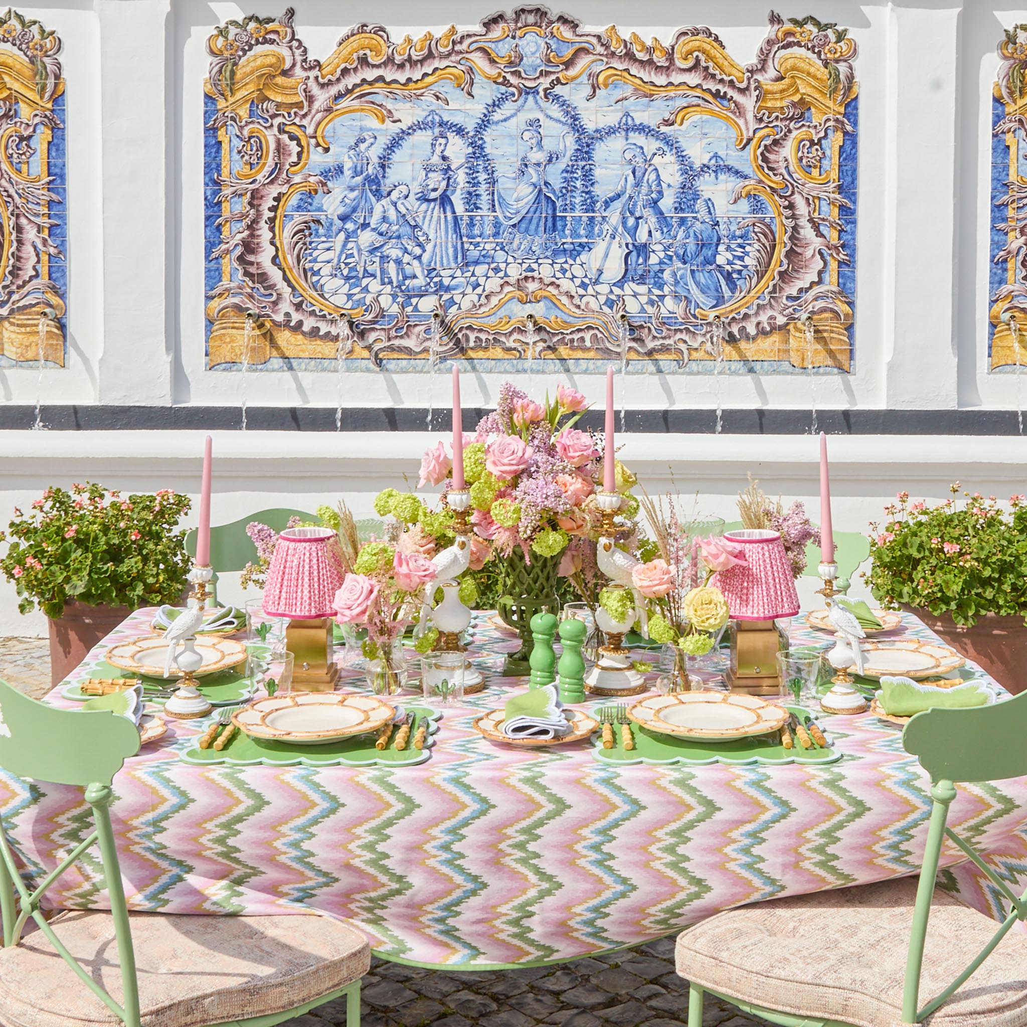 Petal Bamboo Ceramic Dinner Plates (Set of 4)