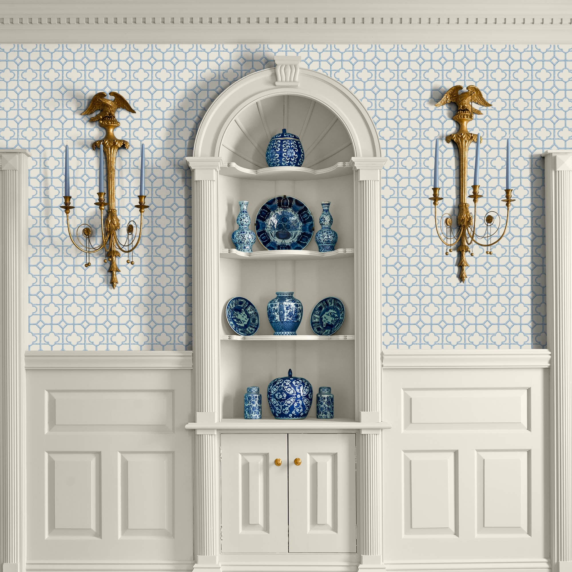 Blue Shaded Bamboo Wallpaper