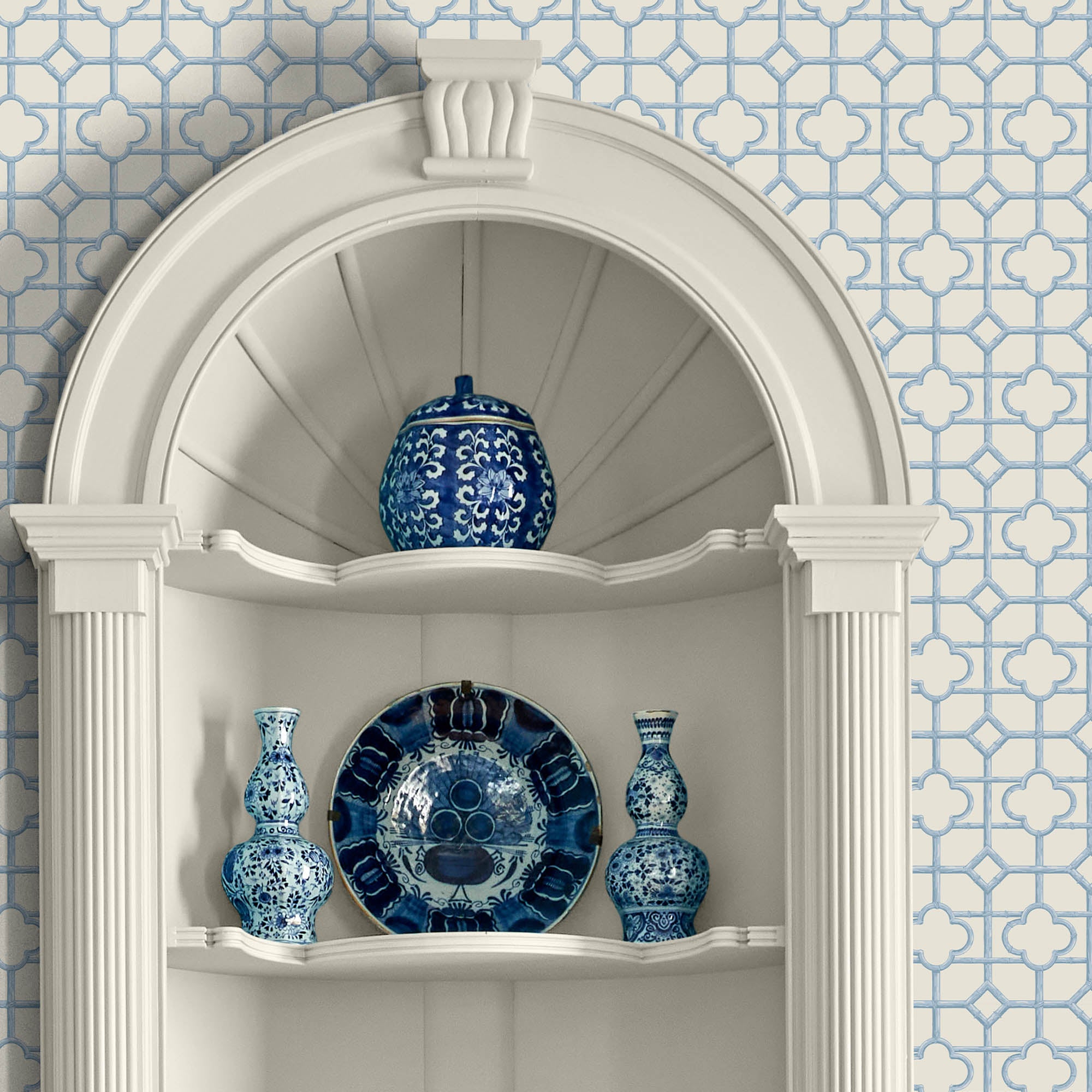 Blue Shaded Bamboo Wallpaper