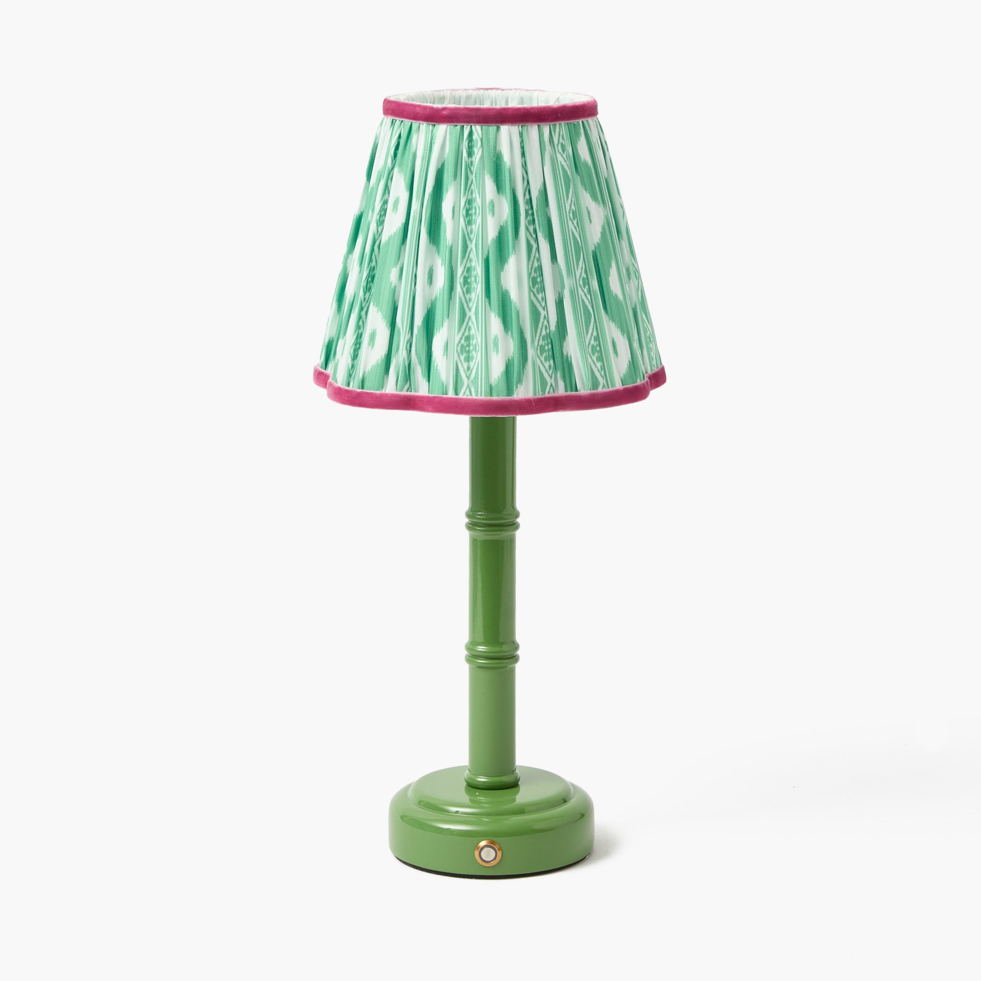 Green & Raspberry Ikat Lampshade (18cm)