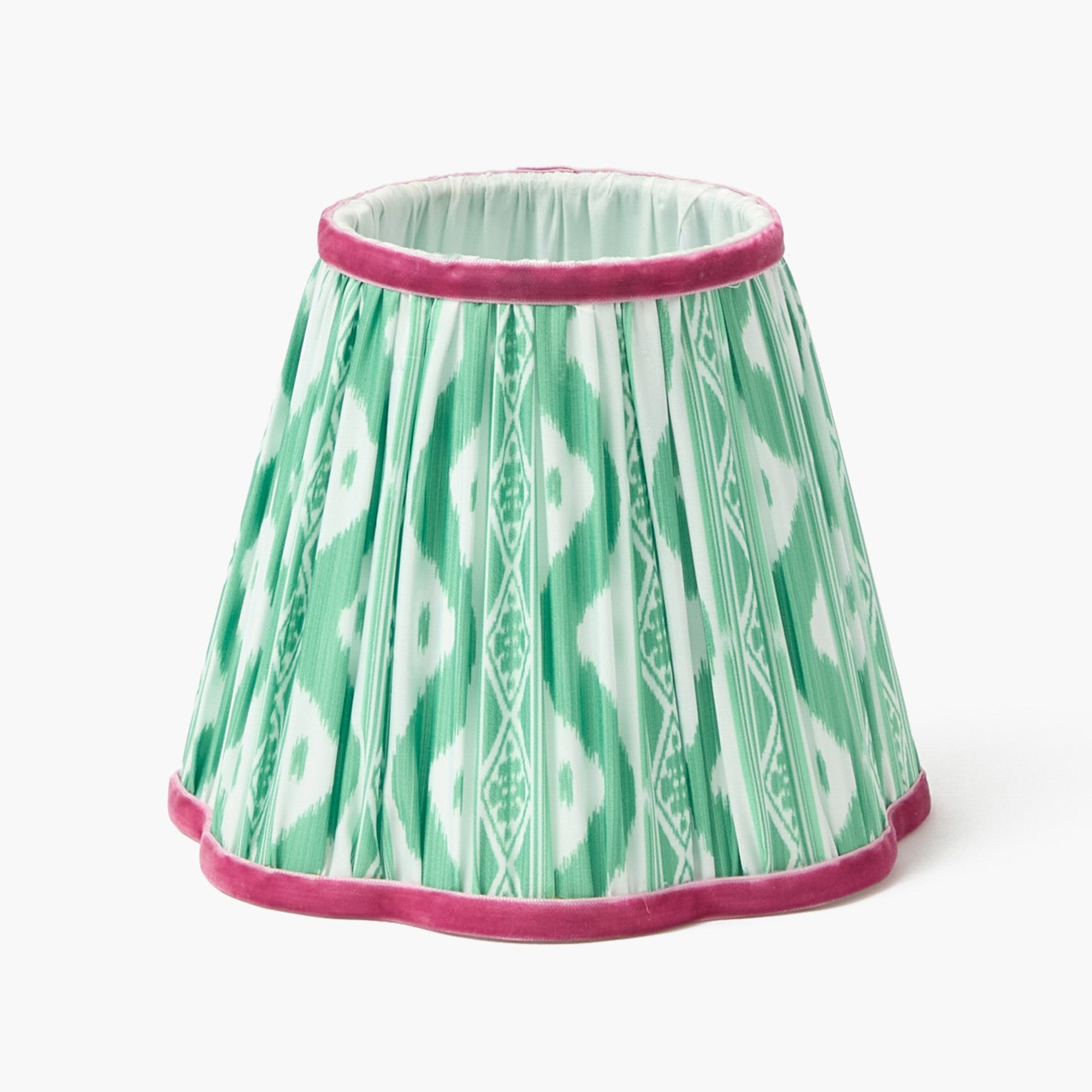 Green & Raspberry Ikat Lampshade (18cm)