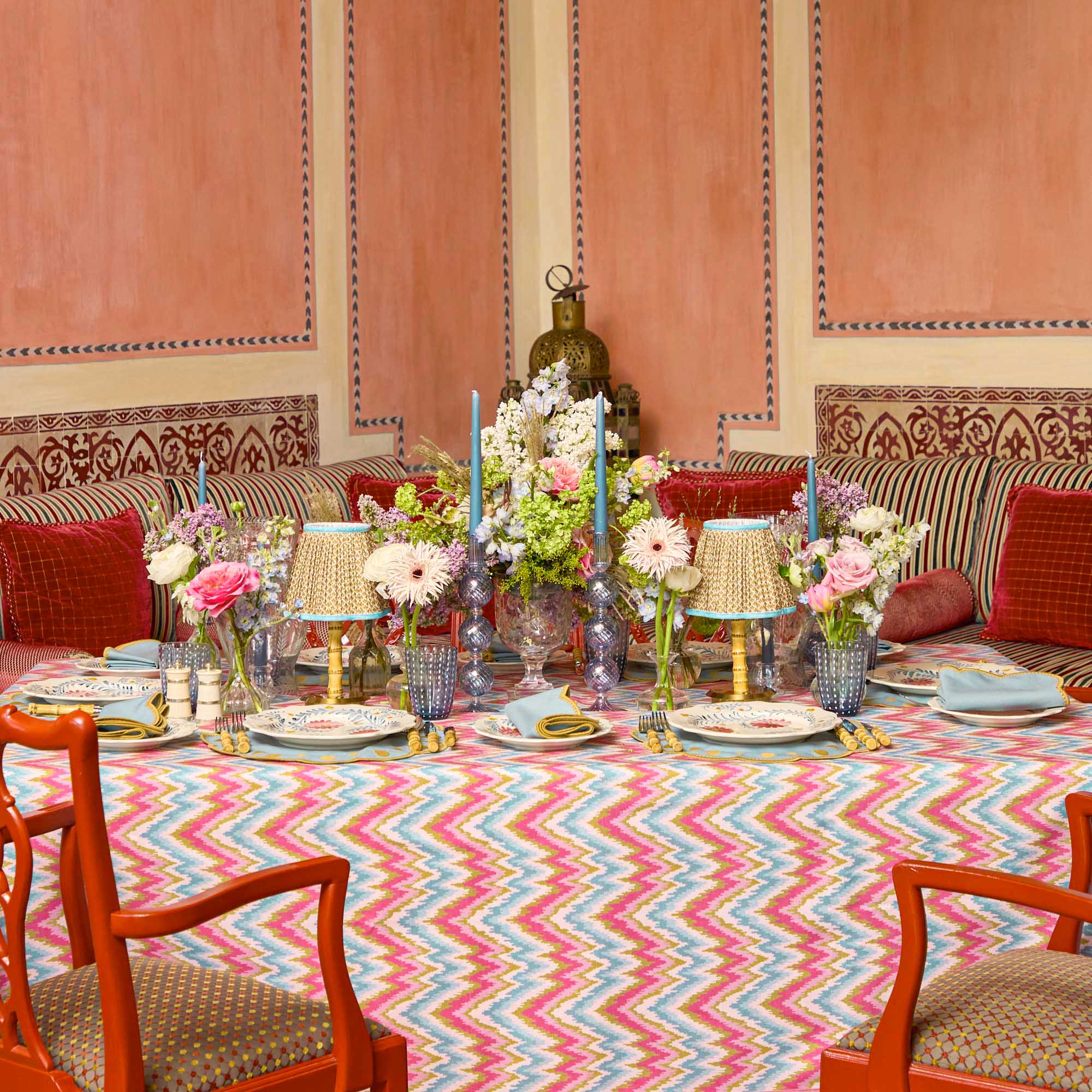 Camille Azure Candle Set (Dusty Blue)