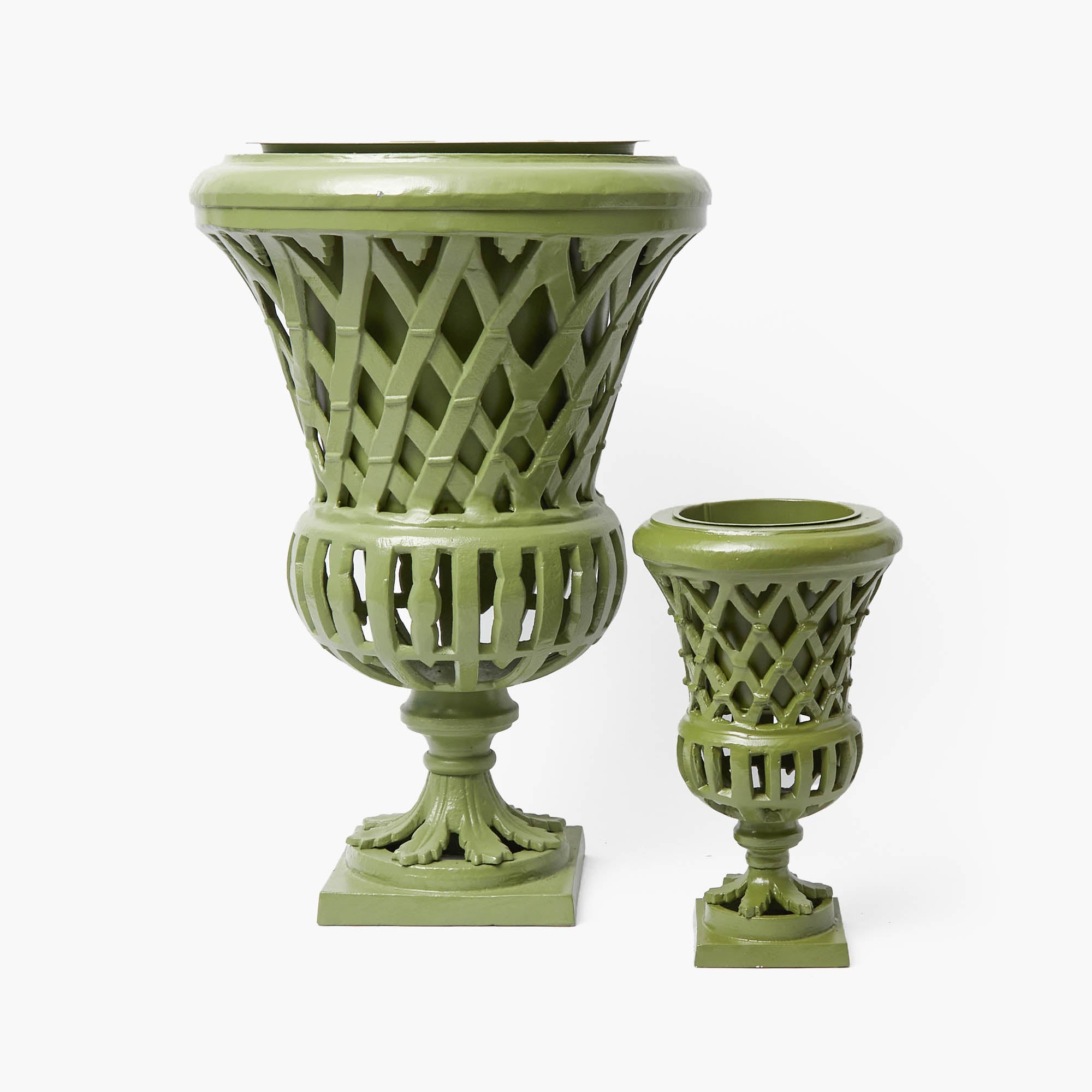 Small Adelaide Green Lattice Urn Vase