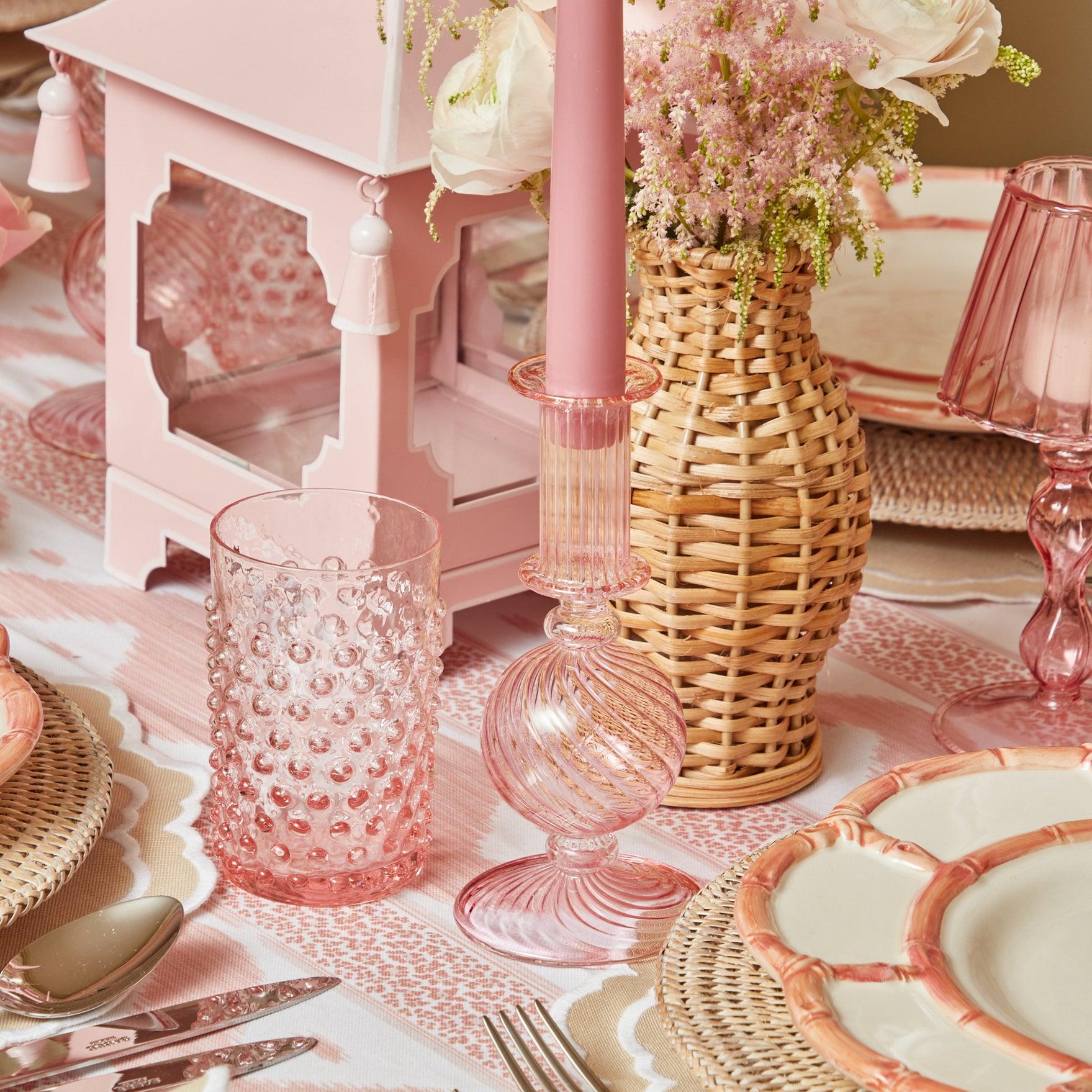 Small Camille Peony Candle Holder (Pair) - Mrs. Alice