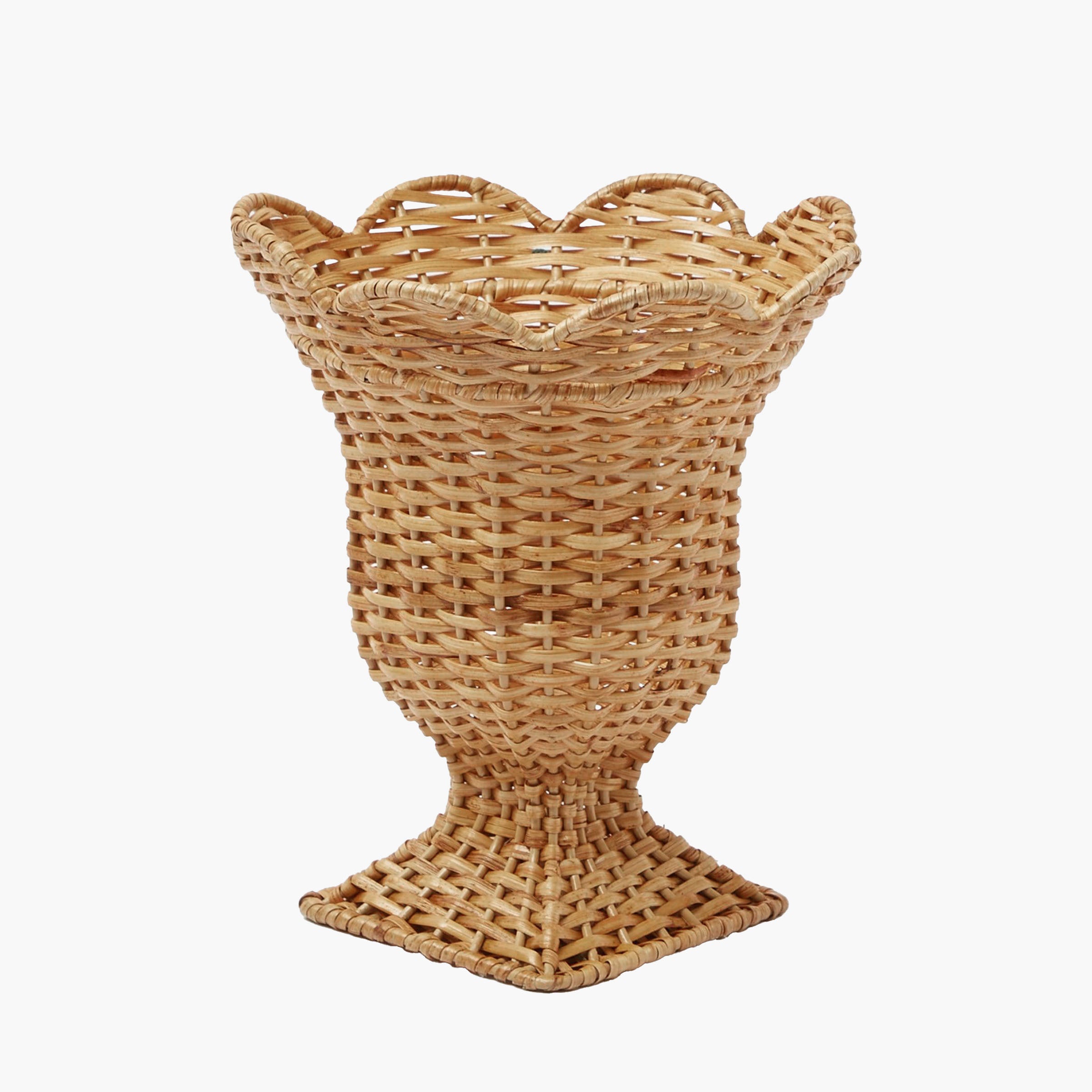 Small Rattan Urn Vase