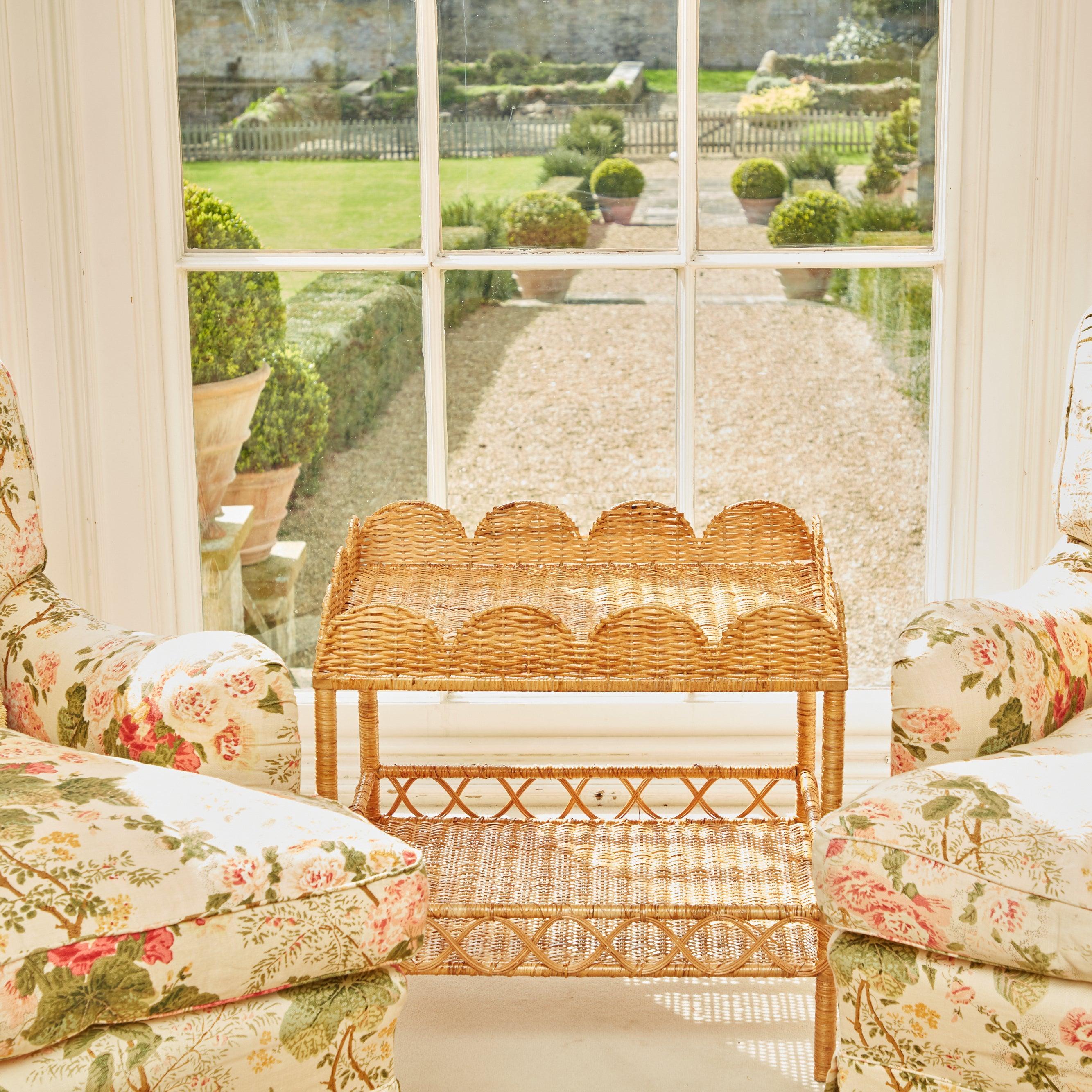 Sophia Rattan Side Table - Mrs. Alice