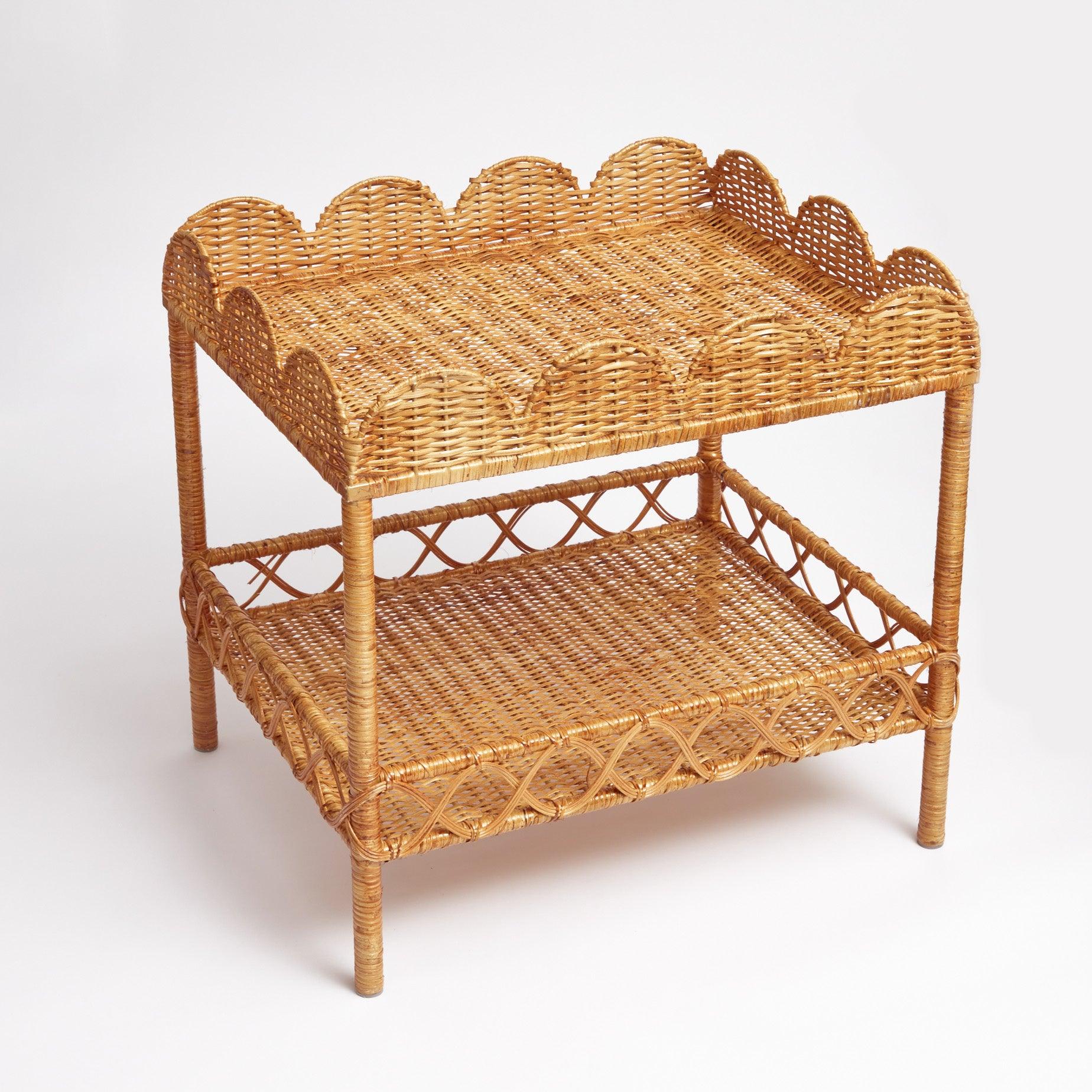 Sophia Rattan Side Table - Mrs. Alice