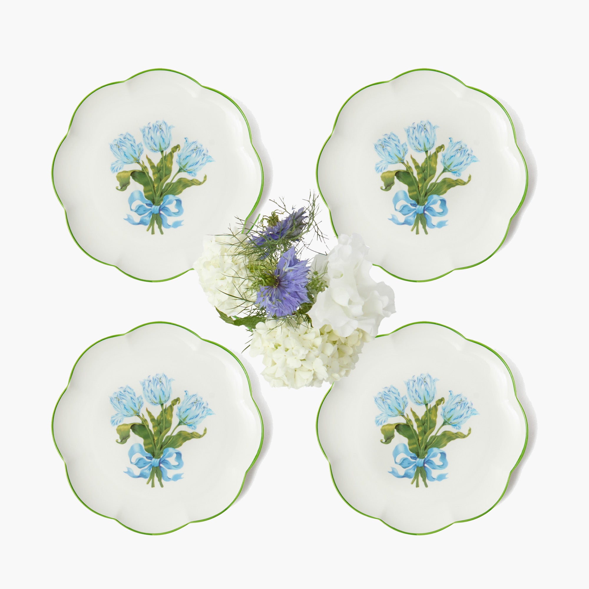 Blue Tulip Starter Plates (Set of 4)