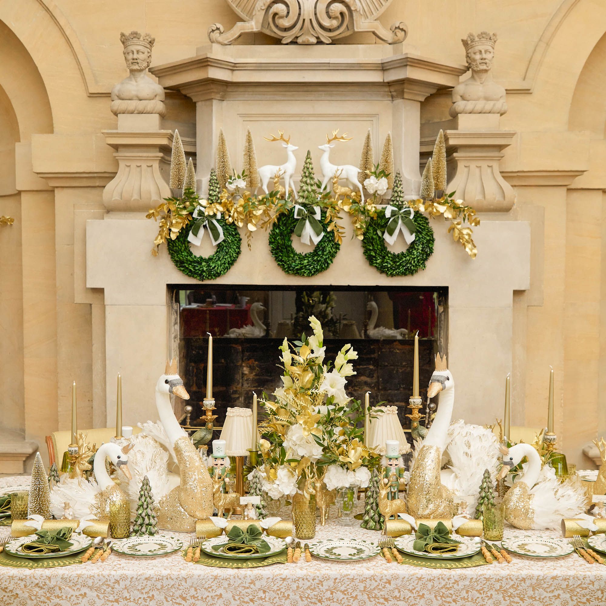 Gold Glitter Nutcracker Placecard Holders (Set of 4)