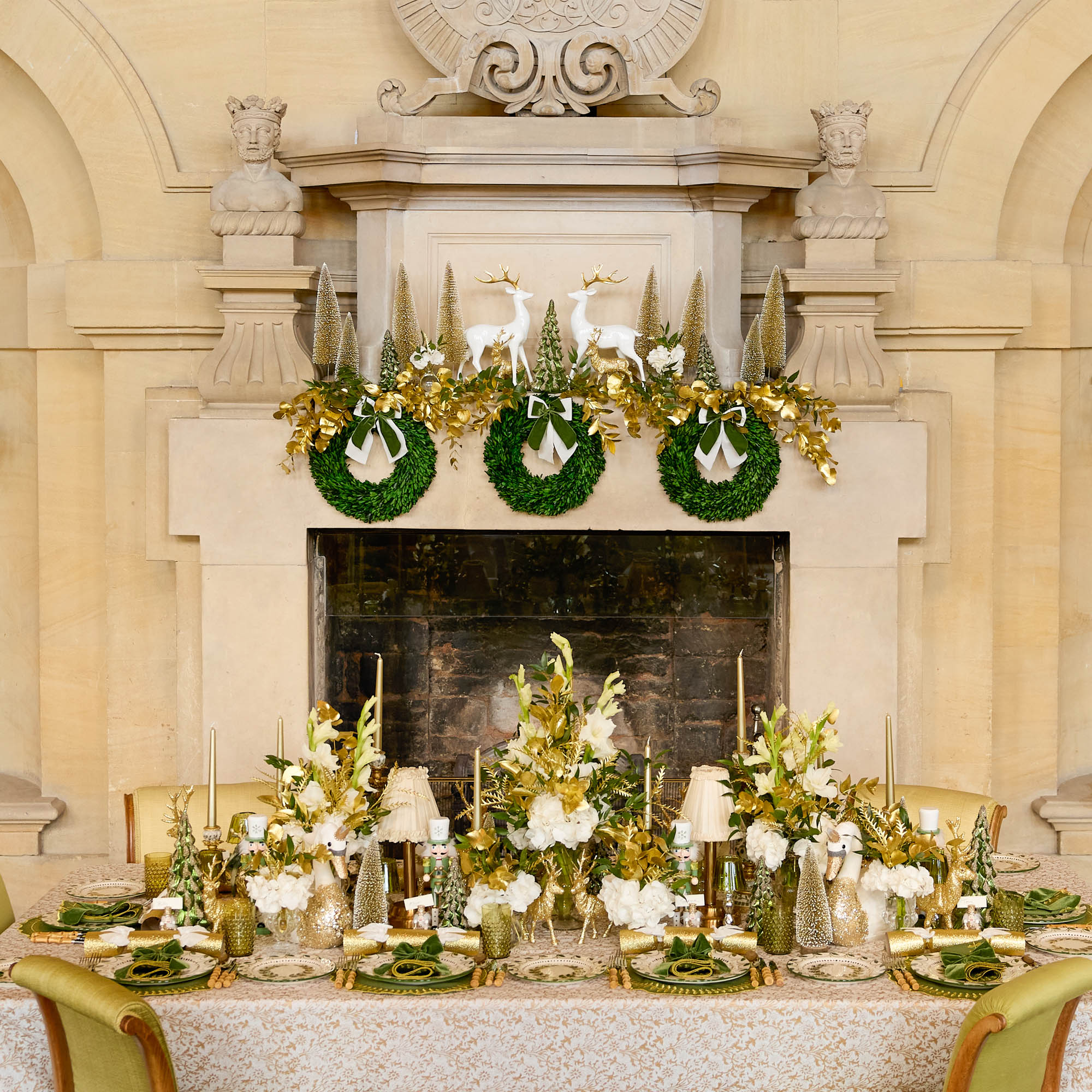 Emerald Glass Christmas Tree Family