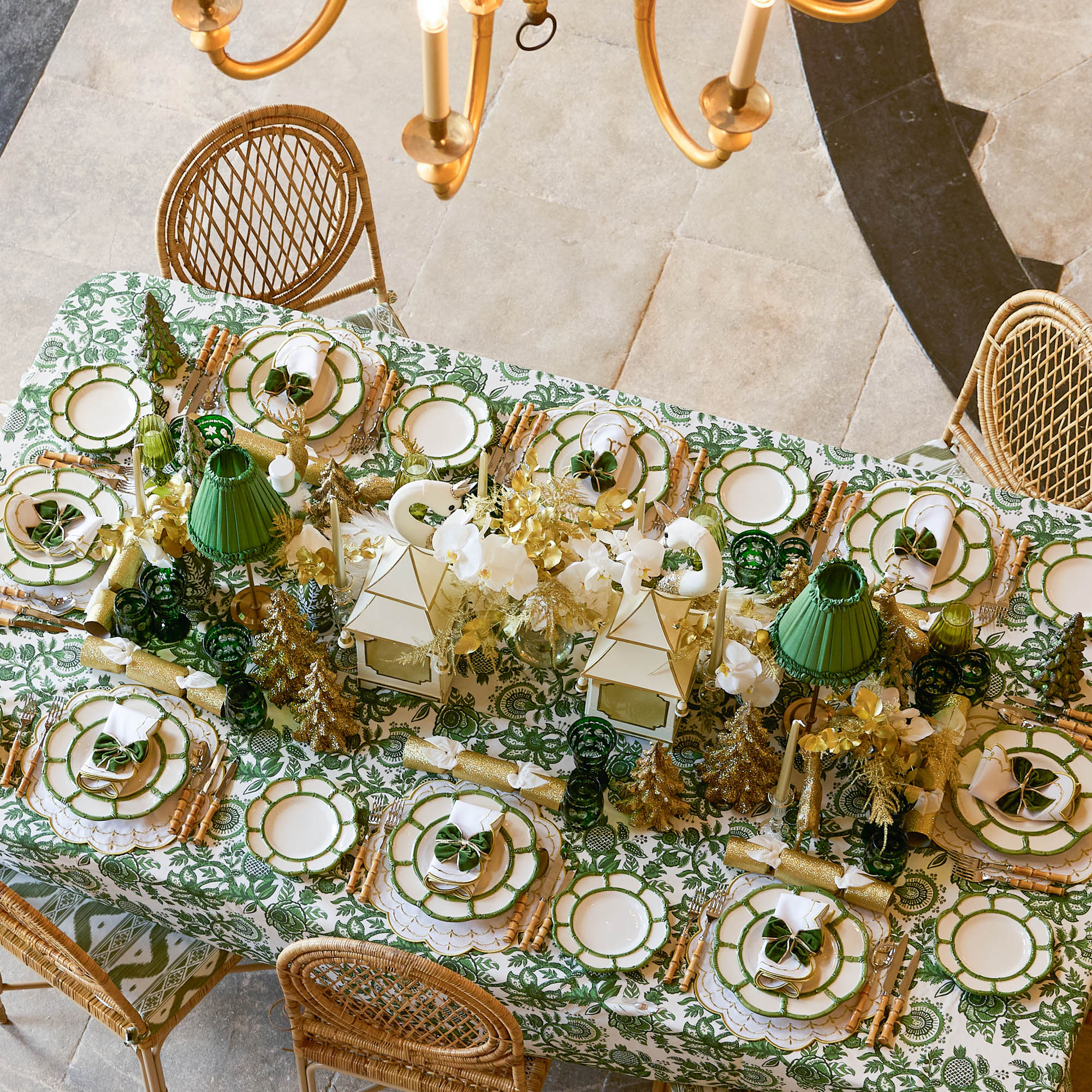 Elizabeth Green Tablecloth