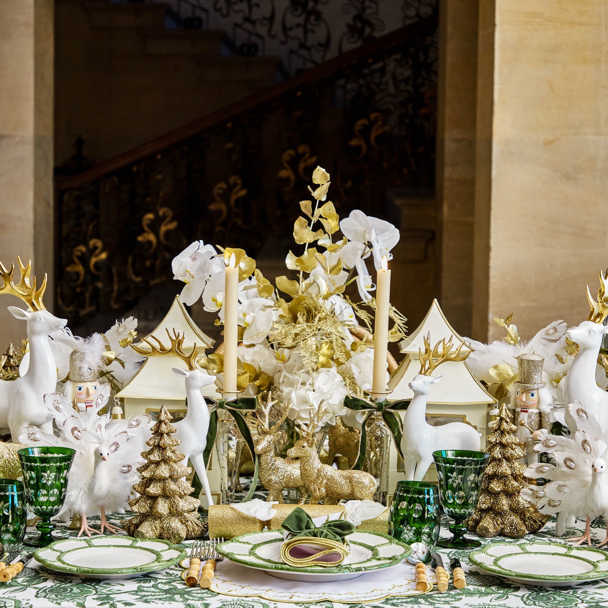 Large Gold Glitter Christmas Tree (Pair)