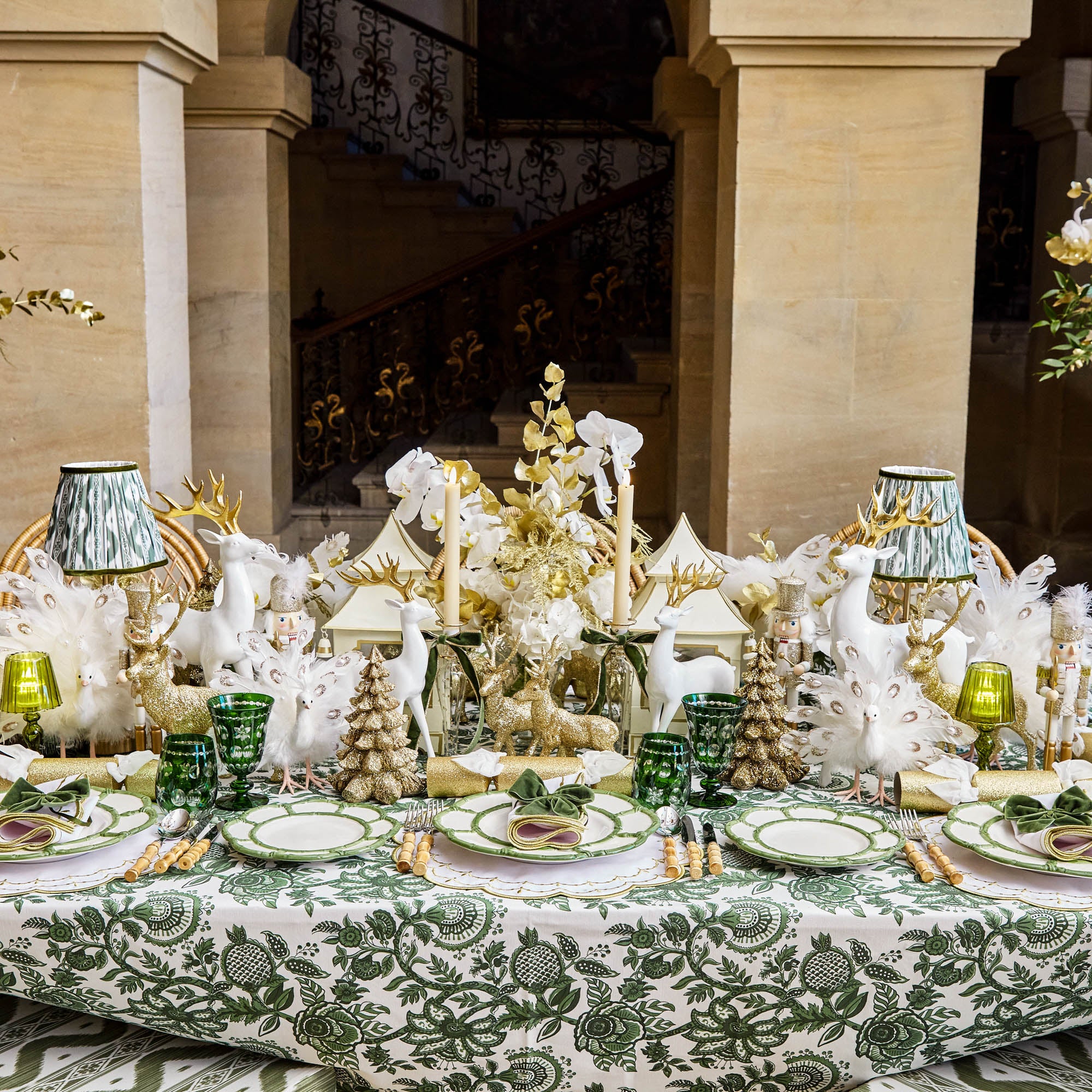 Olive Glass Lantern Tea Light Holder (Pair) - 18 cm