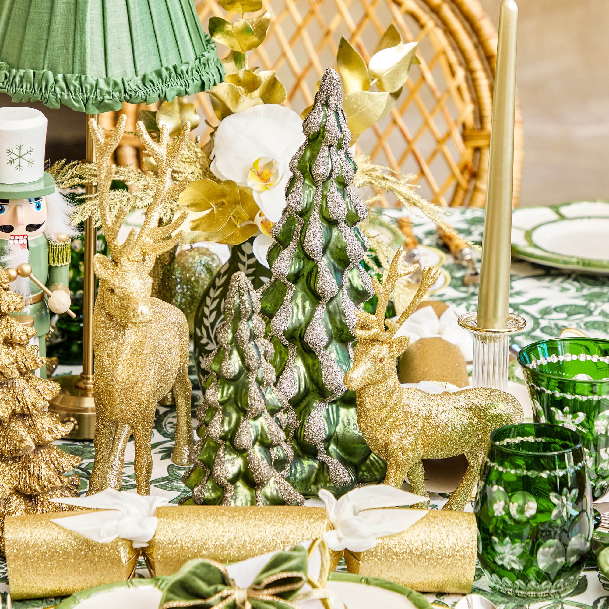 Gold Glitter Reindeers (Set of 4)