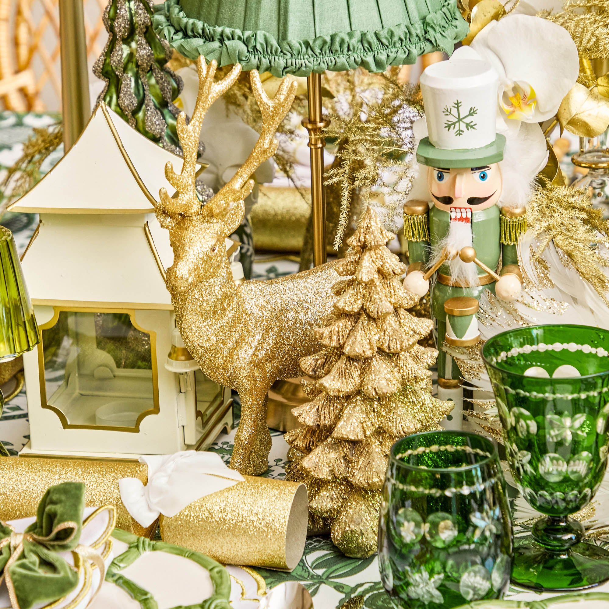 Gold Glitter Reindeers (Set of 4)