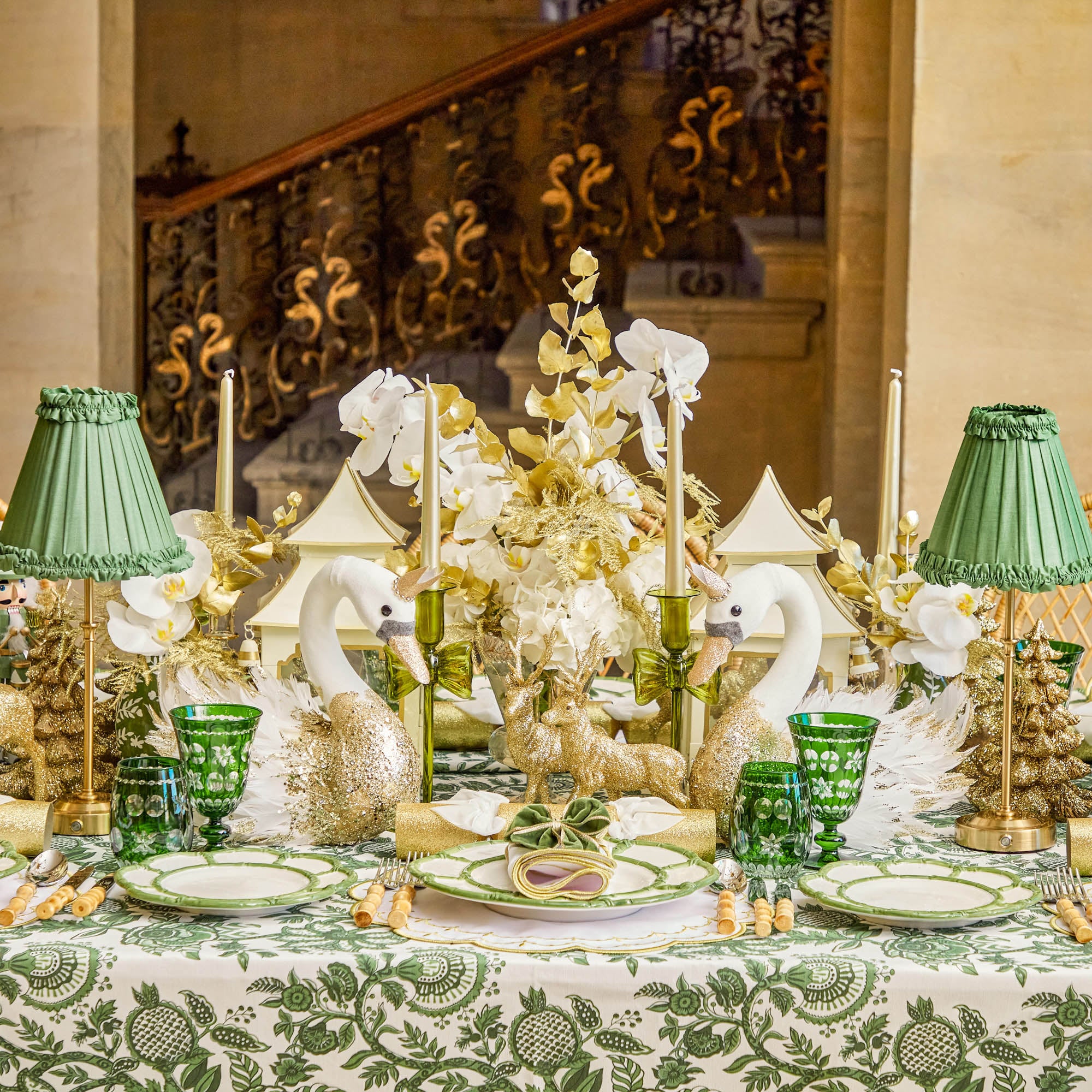 White & Gold Pagoda Lantern
