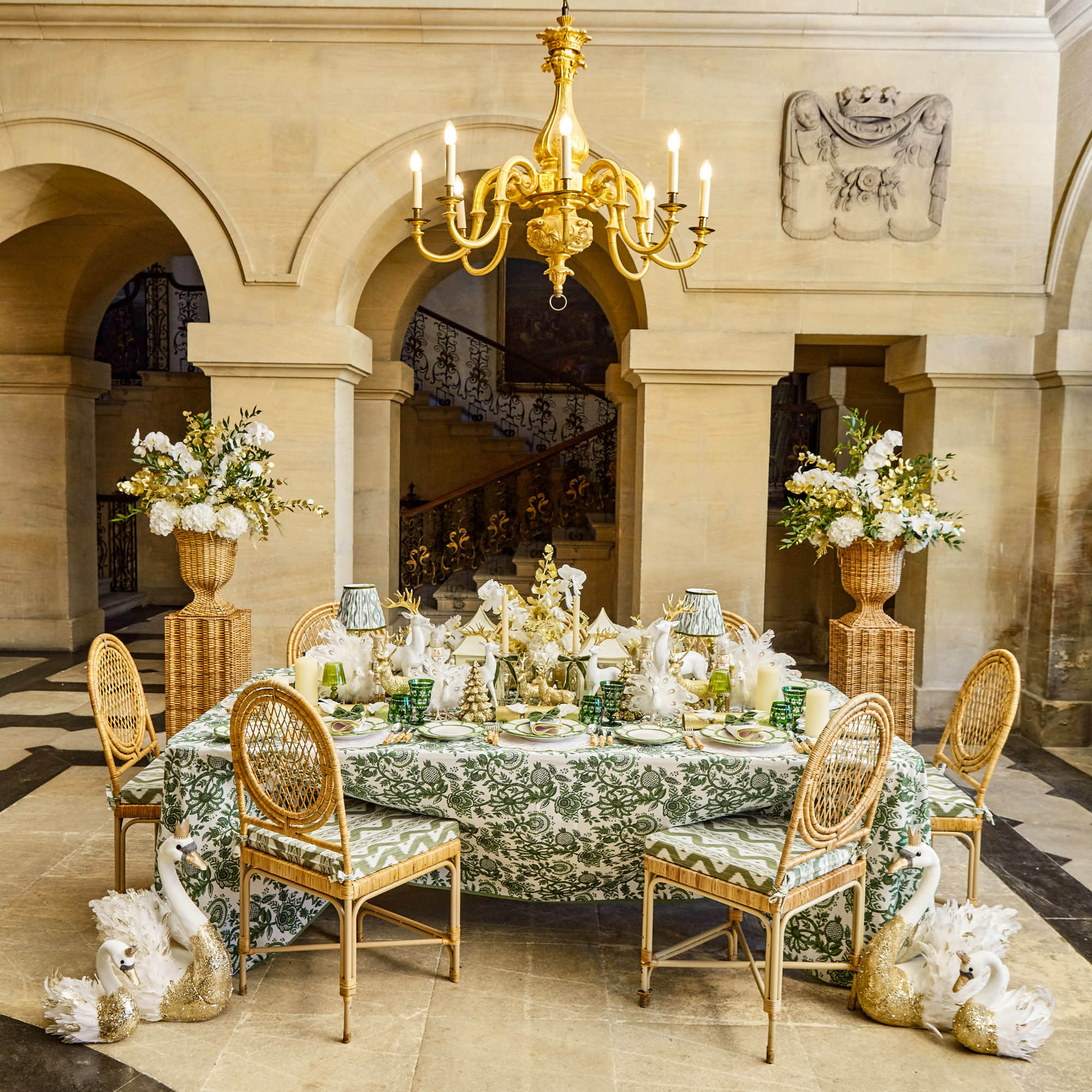 Olive Ikat Lampshade (18cm)