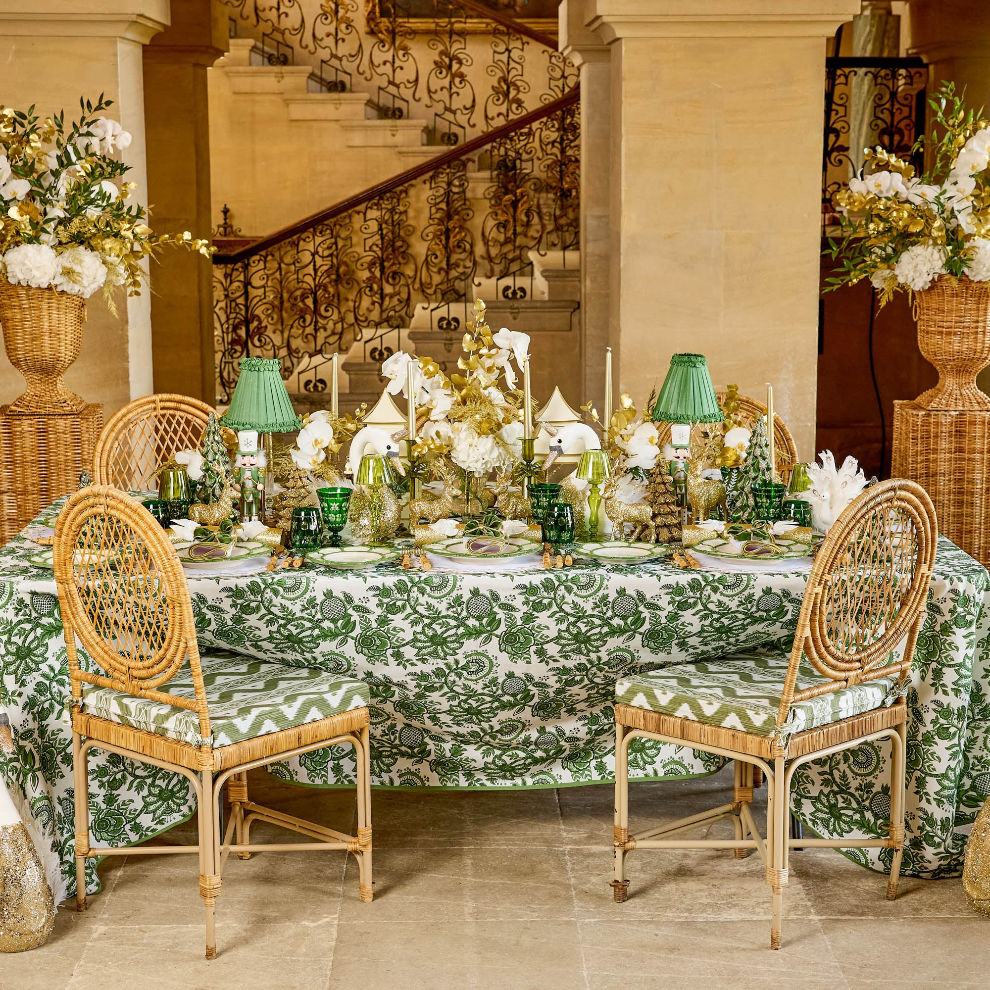 Green Frilled Silk Lampshade (18cm)