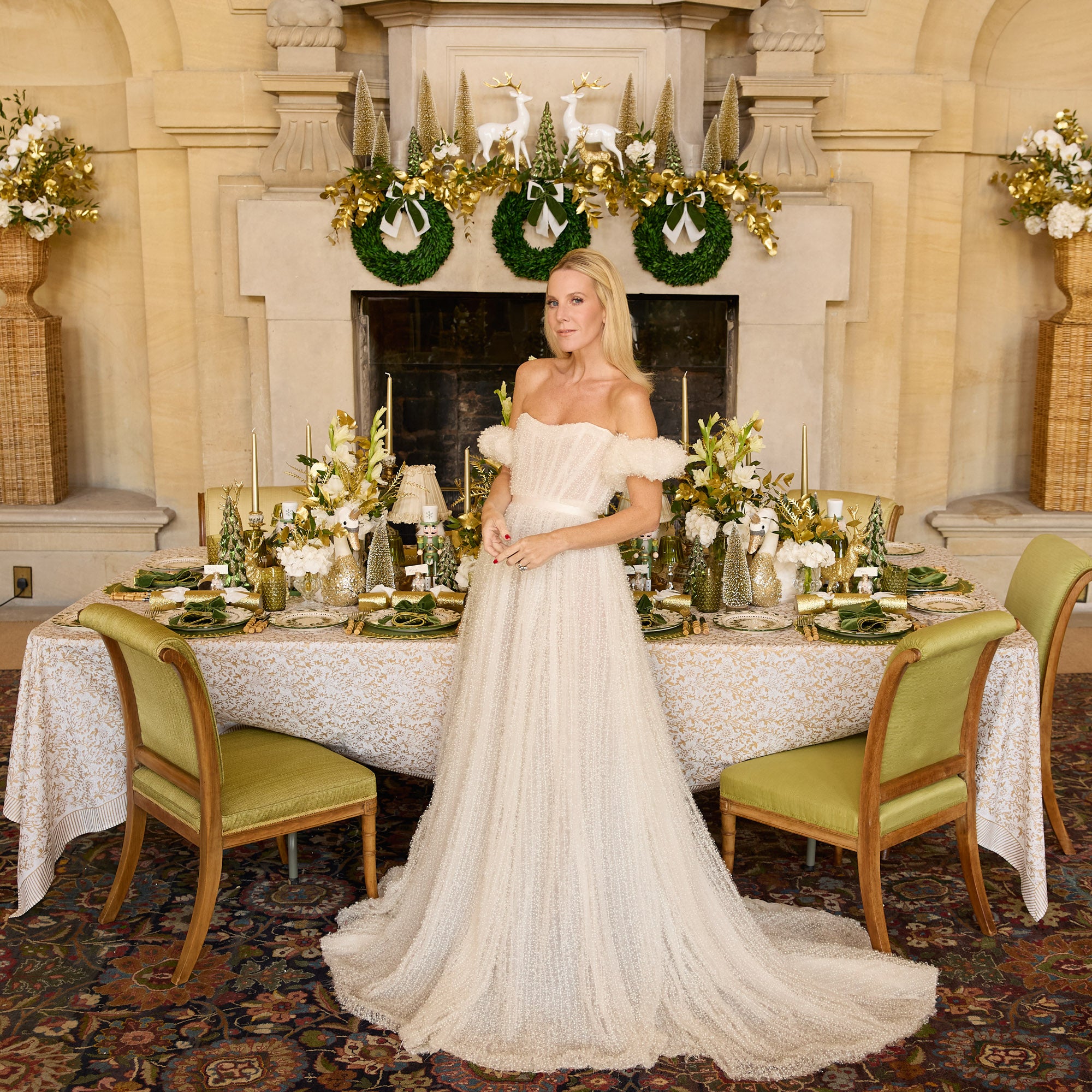 Emerald Glass Christmas Tree Family